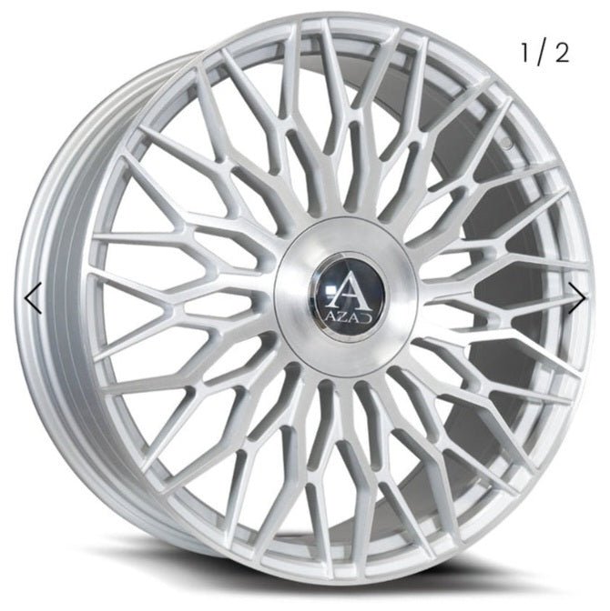 AZAD AZ301 22X9.0 5x112 - 5x114.3 BRUSHED SILVER - Gun Hill Tire House (WTW - WHOLESALE TIRES & WHEELS)