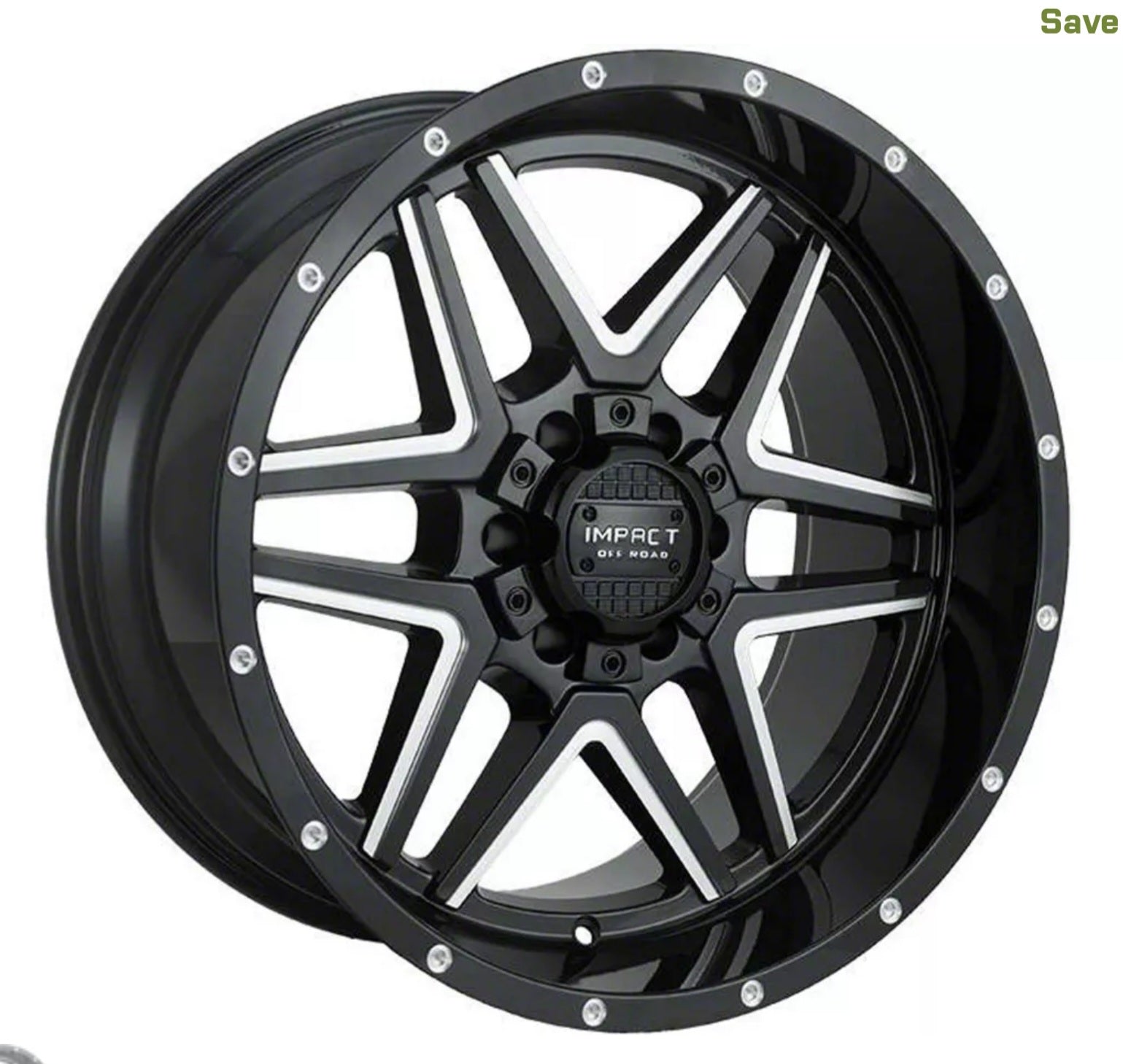 IMPACT OFF ROAD 831 20X10 5X127 5X139.7 PIANO BLACK W/MACHINED MILLING WINDOW - Gun Hill Tire House (WTW - WHOLESALE TIRES & WHEELS)