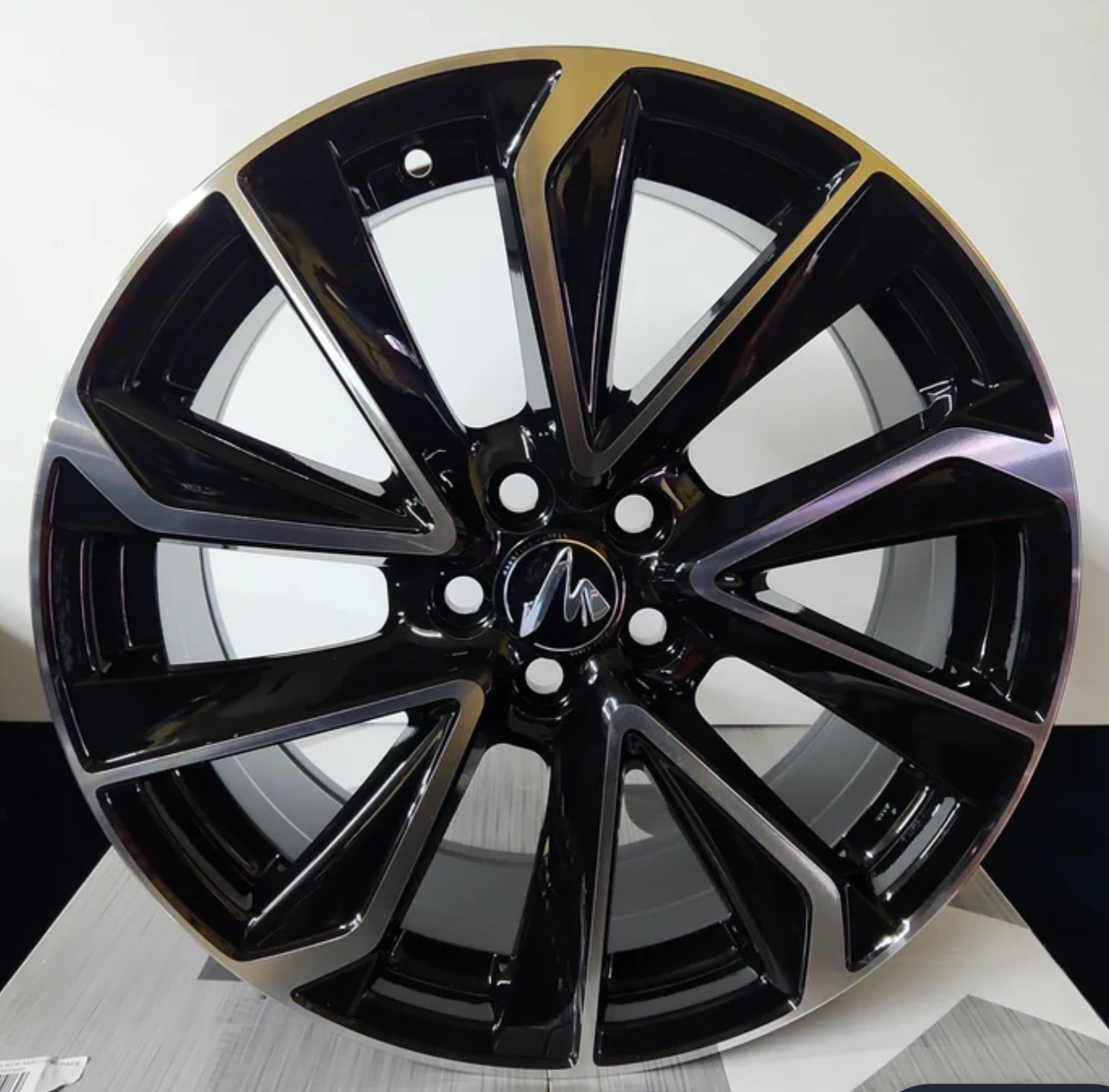 W254 18x8.0 5x114.3 BLACK MACHINE FACE - Gun Hill Tire House (WTW - WHOLESALE TIRES & WHEELS)