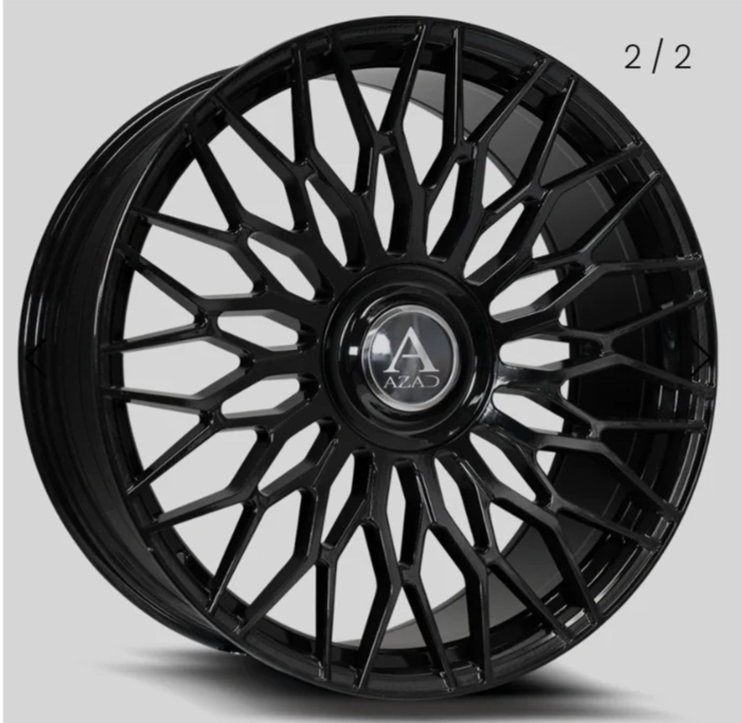 AZAD AZ301 24X9 5x120 - 5x114.3 GLOSS BLACK - Gun Hill Tire House (WTW - WHOLESALE TIRES & WHEELS)