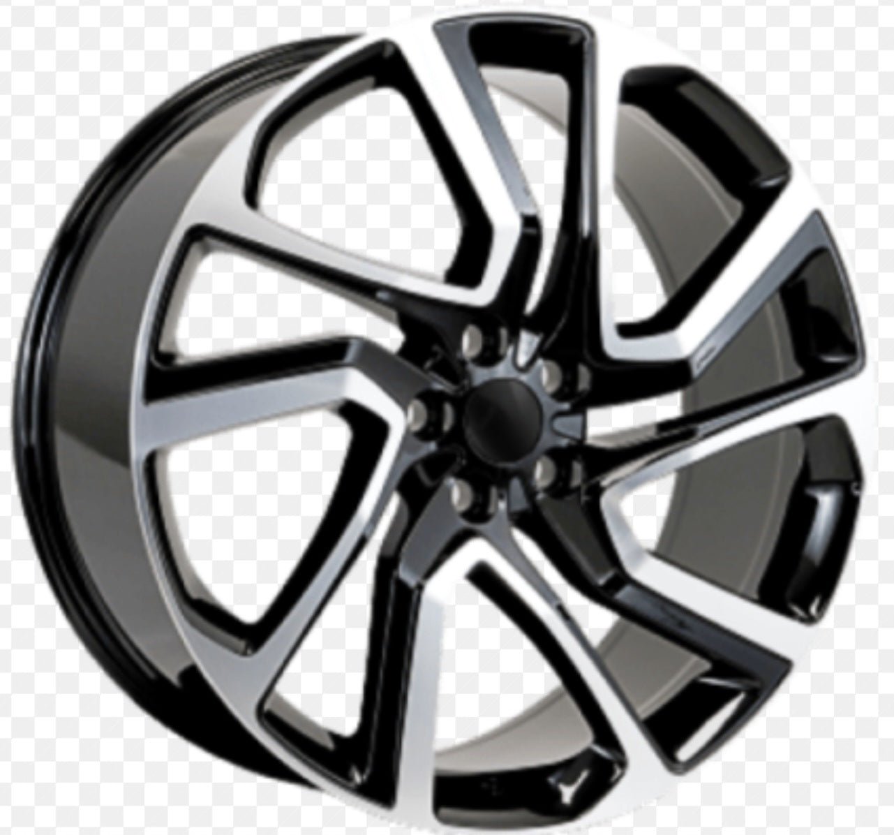 W797 22X9.5 5X120 BLACK MACHINED FACE - Gun Hill Tire House (WTW - WHOLESALE TIRES & WHEELS)
