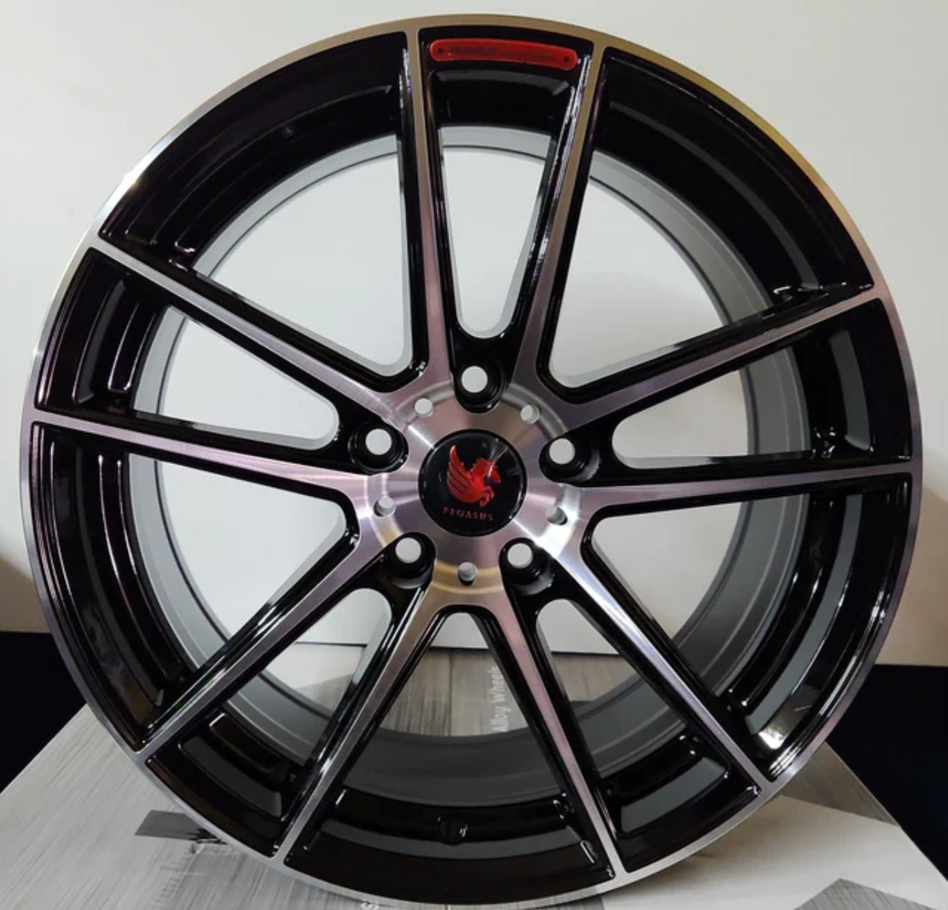 PEGASUS AD11 17X7.5 5X114.3 PIANO BLACK MACHINED FACE - Gun Hill Tire House (WTW - WHOLESALE TIRES & WHEELS)