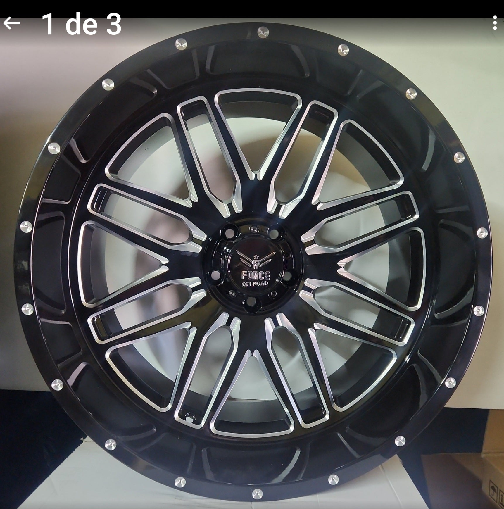 FORCE F - 4 22X12 5X127 PIANO BLACK MILLING WINDOWS - Gun Hill Tire House (WTW - WHOLESALE TIRES & WHEELS)