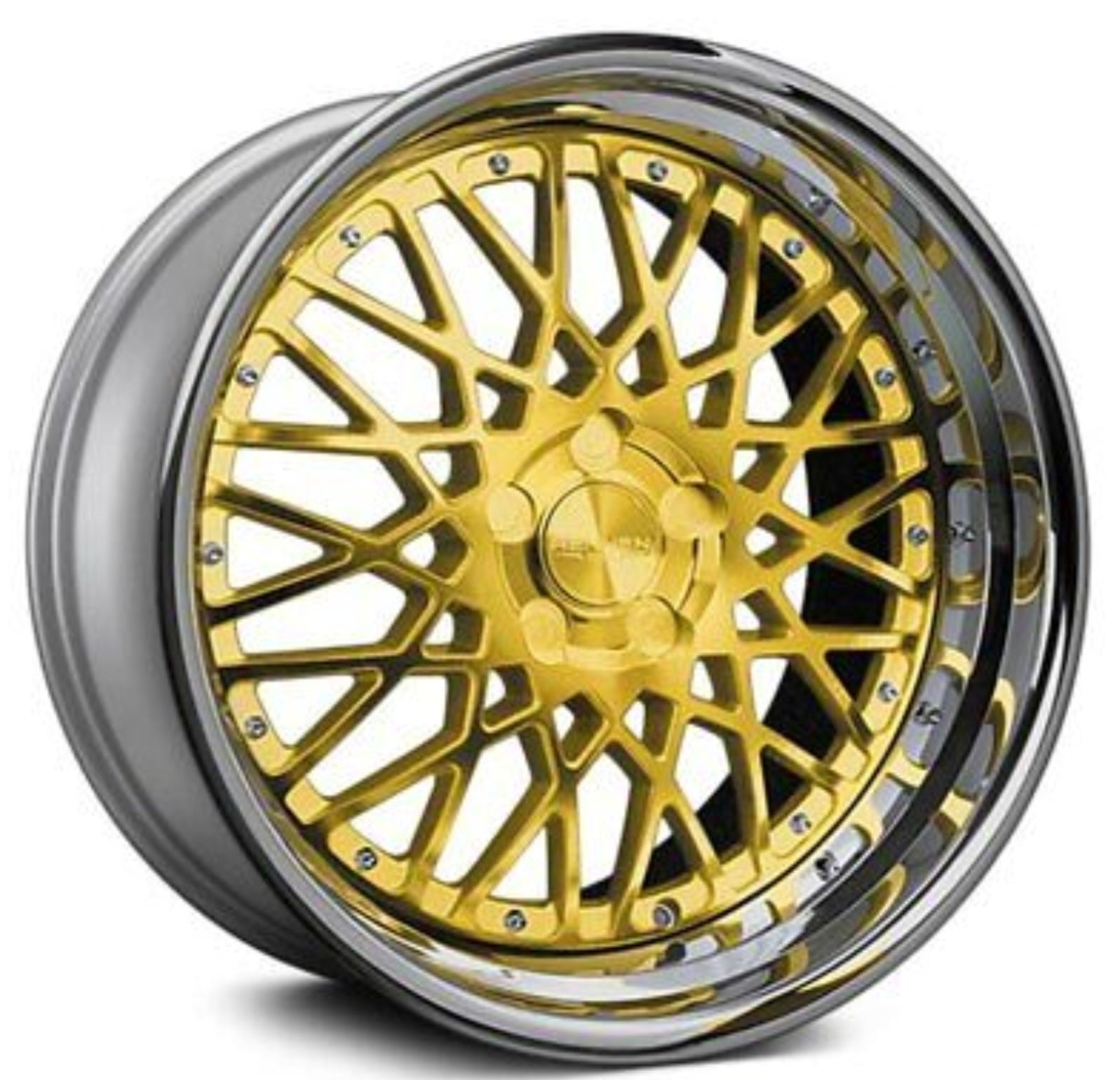 RENNEN CSL5 20x8.5 BLANKMM (5x120 - 5x112) TINTED GOLD/CHROME SSL LIP - Gun Hill Tire House (WTW - WHOLESALE TIRES & WHEELS)