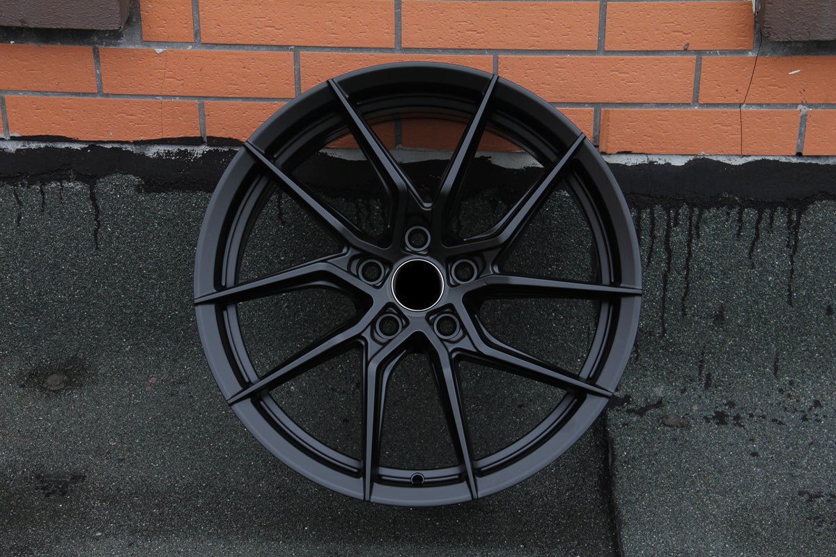 W007 VS1057 Satin Black 18x8.0 ET35 5x114.3 CB73.1 - Gun Hill Tire House (WTW - WHOLESALE TIRES & WHEELS)