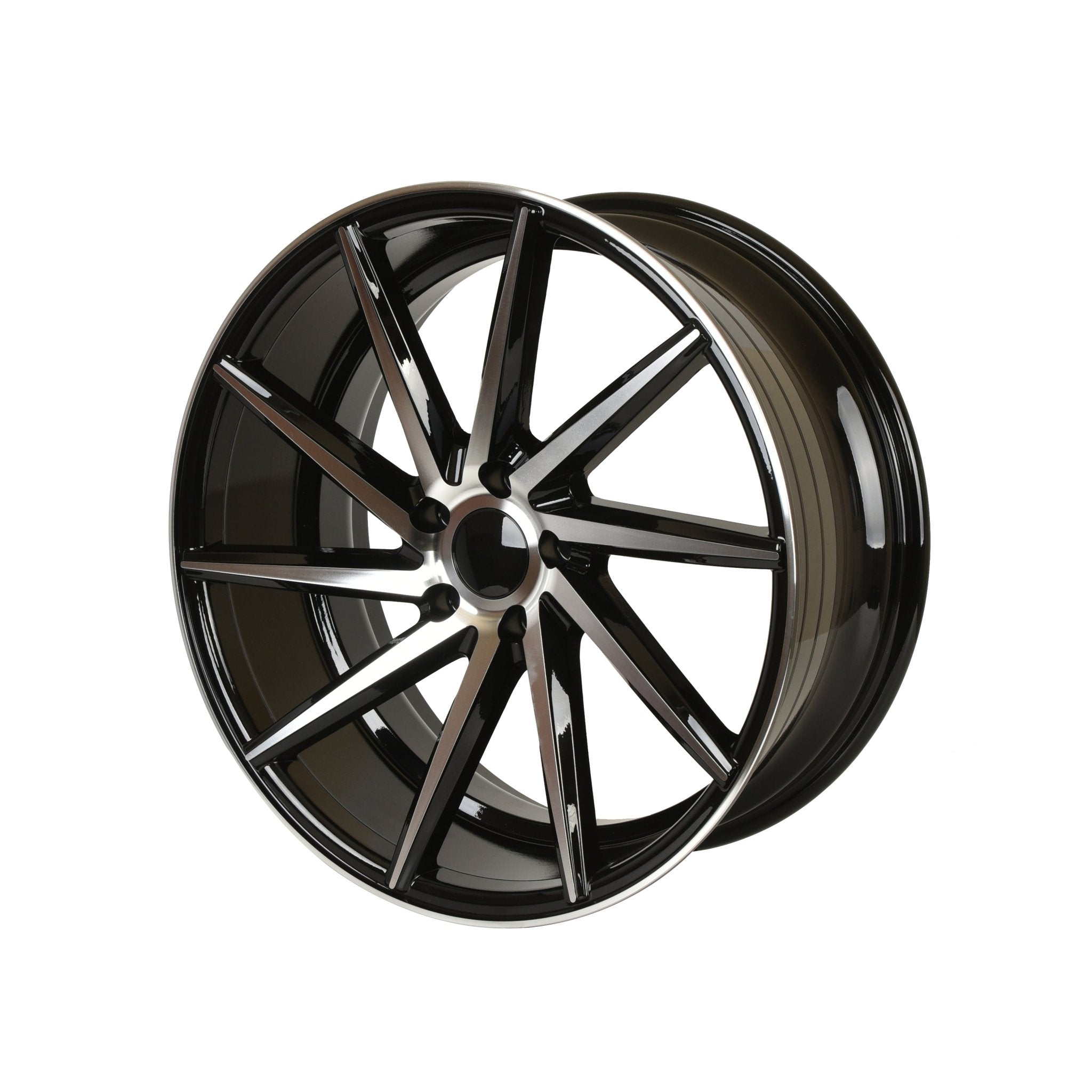 W013 1059 Black Machined Face 20x8.5 ET35 5x112/114.3 CB73.1 MB - 1582 - Gun Hill Tire House (WTW - WHOLESALE TIRES & WHEELS)