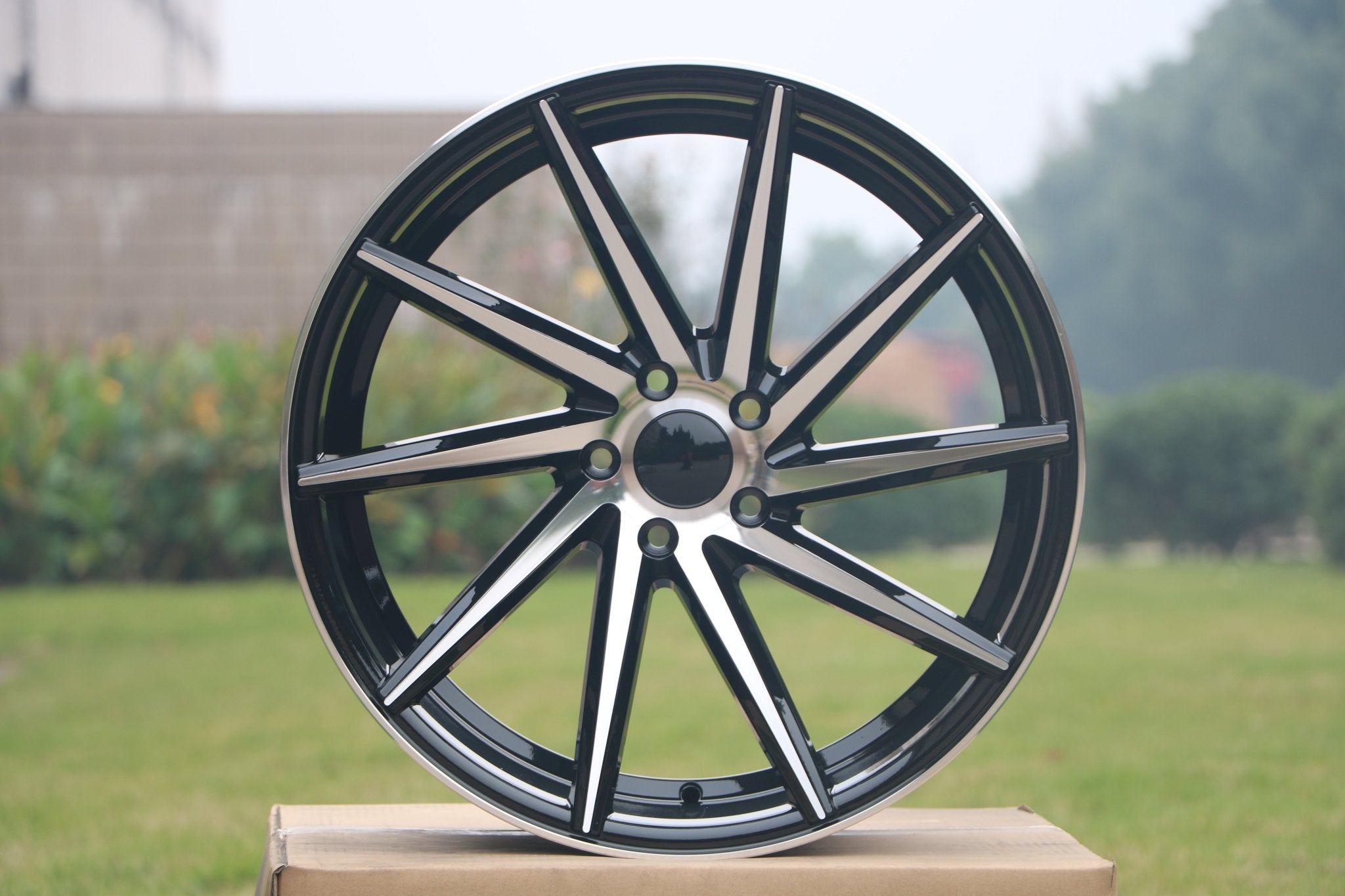 W013 1059 Black Machined Face 20x8.5 ET35 5x112/114.3 CB73.1 MB - 1582 - Gun Hill Tire House (WTW - WHOLESALE TIRES & WHEELS)