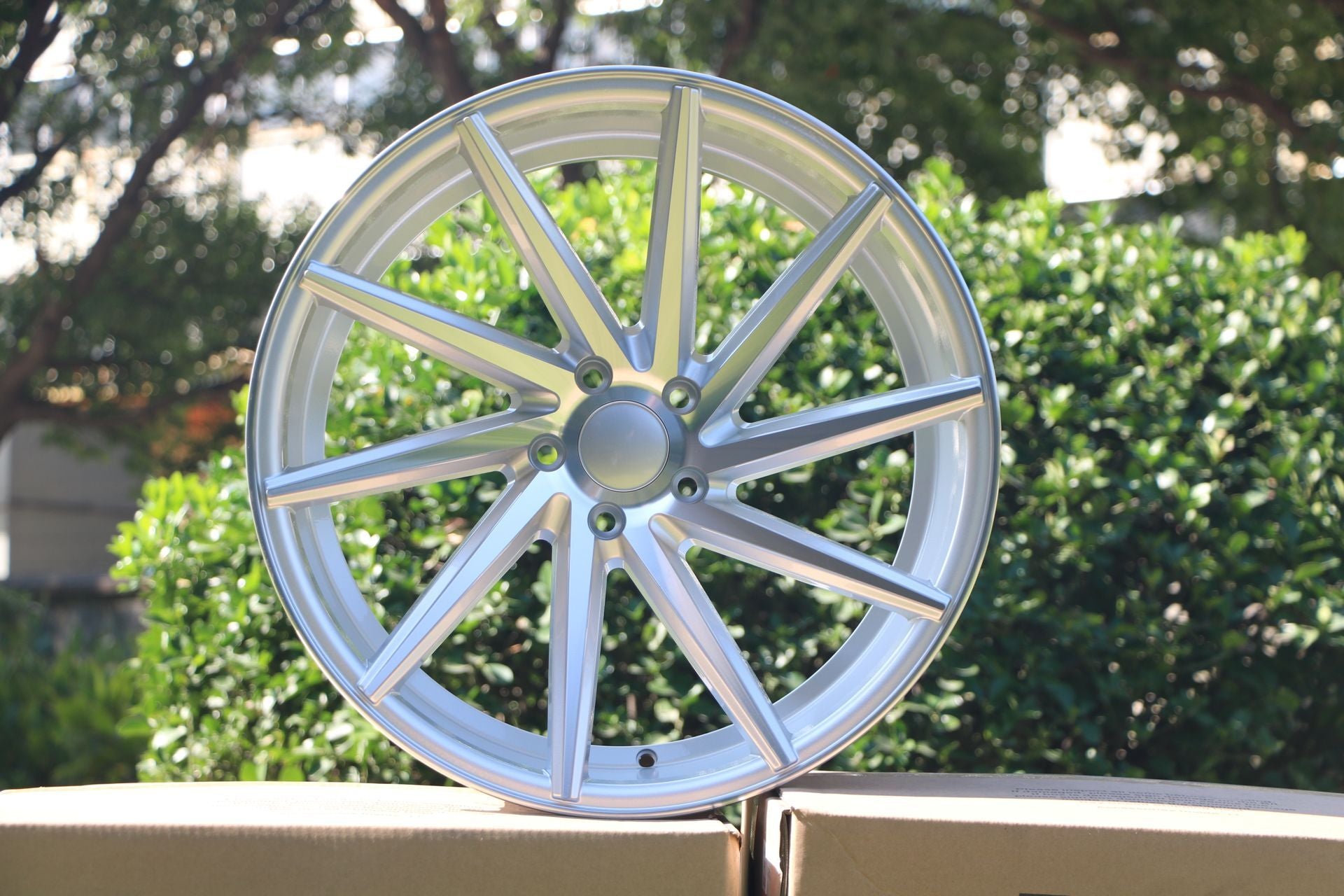 W013 Silver Machined Face 20x8.5 ET35 5x120 CB72.56 MB - 1582 - Gun Hill Tire House (WTW - WHOLESALE TIRES & WHEELS)