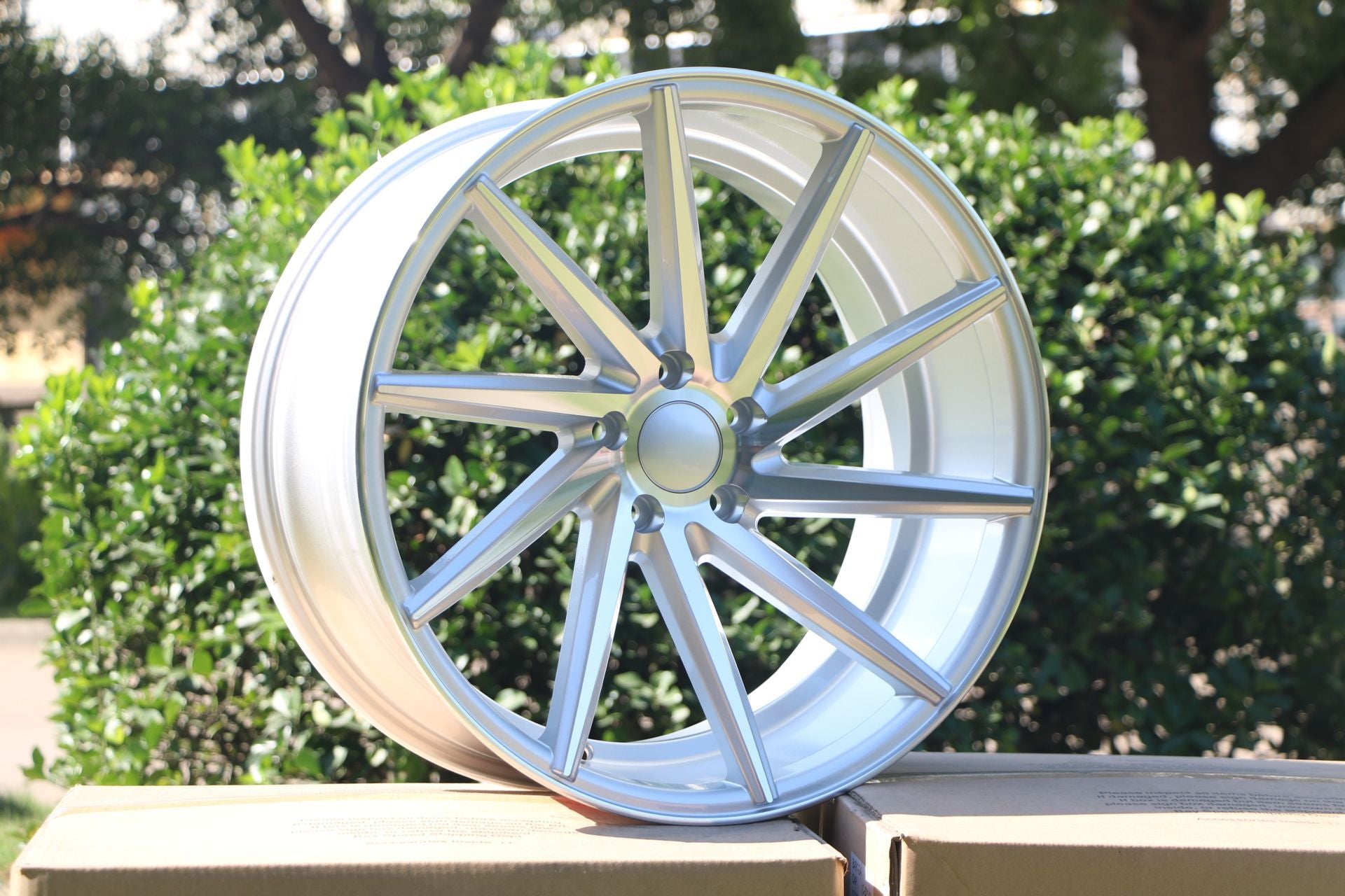W013 Silver Machined Face 20x8.5 ET35 5x120 CB72.56 MB - 1582 - Gun Hill Tire House (WTW - WHOLESALE TIRES & WHEELS)