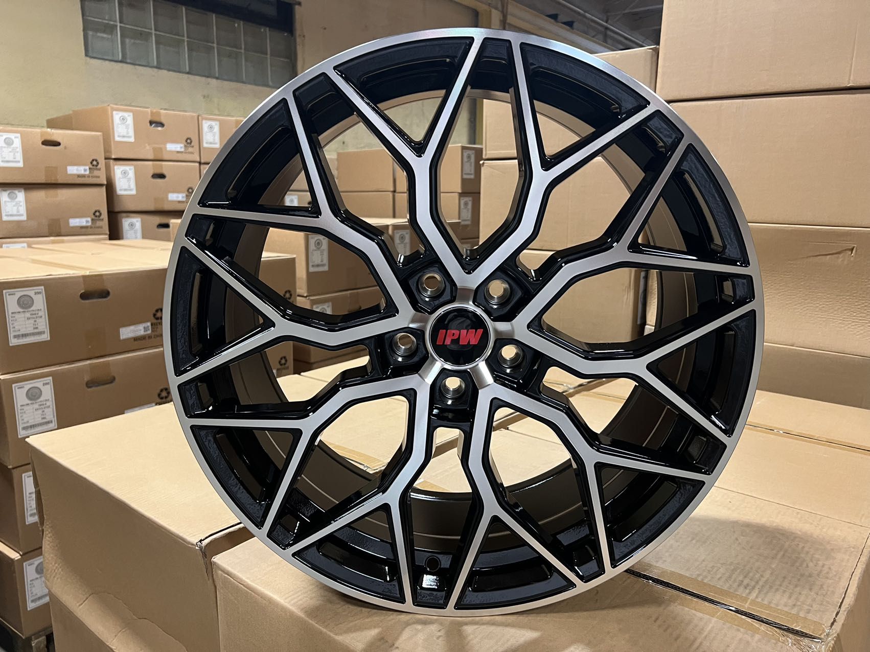 W028 / W1402 XH1024 Black Machined Face 20x8.5 ET38 5x114.3 CB73.1 - Gun Hill Tire House (WTW - WHOLESALE TIRES & WHEELS)