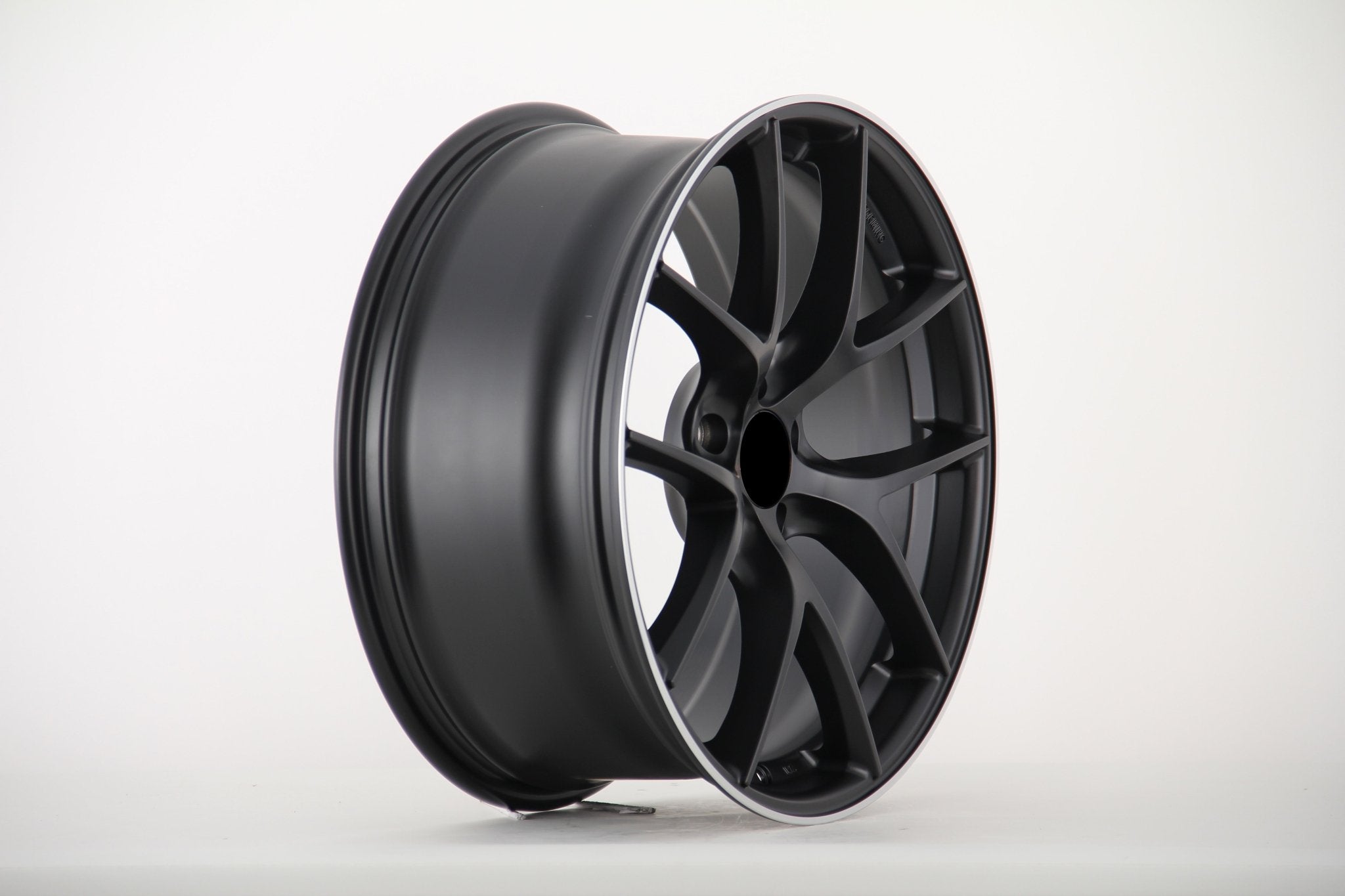 W054 889 Satin Black Machined Lip 19x9.5 ET38 5x114.3 CB73.1 - Gun Hill Tire House (WTW - WHOLESALE TIRES & WHEELS)