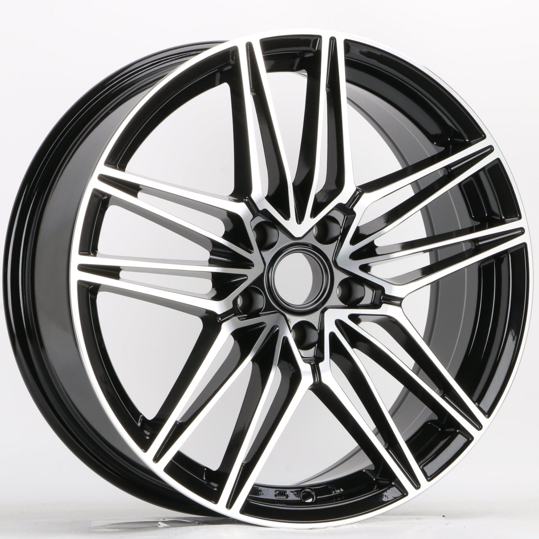 W102 1861 Black Machined Face 17x7.5 ET35 5x113 CB73.1 C030IPW - B - Gun Hill Tire House (WTW - WHOLESALE TIRES & WHEELS)