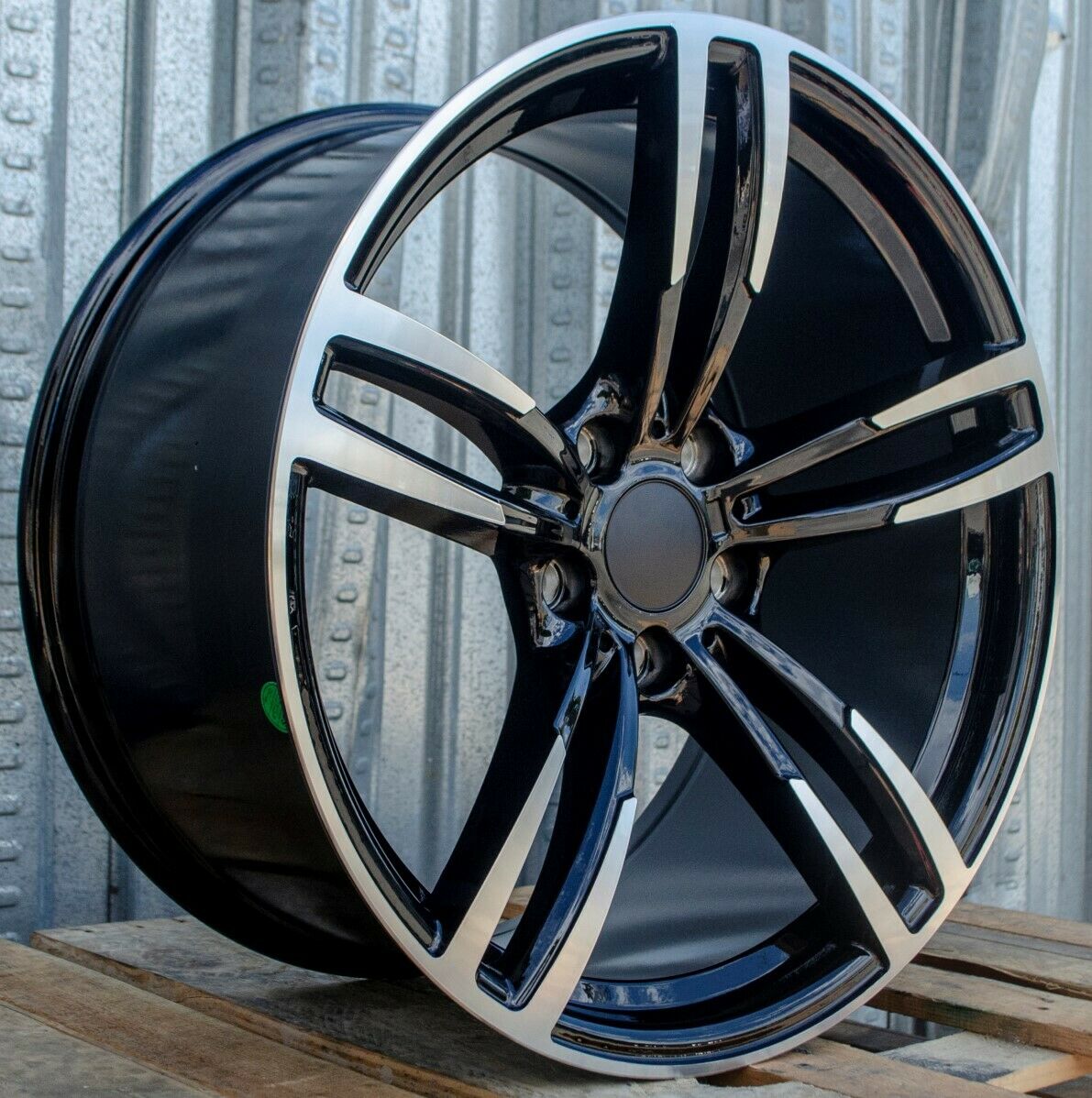 W1121 Black Machined Face 19x9.5 ET35 5x120 CB72.56 C956 - B - Gun Hill Tire House (WTW - WHOLESALE TIRES & WHEELS)