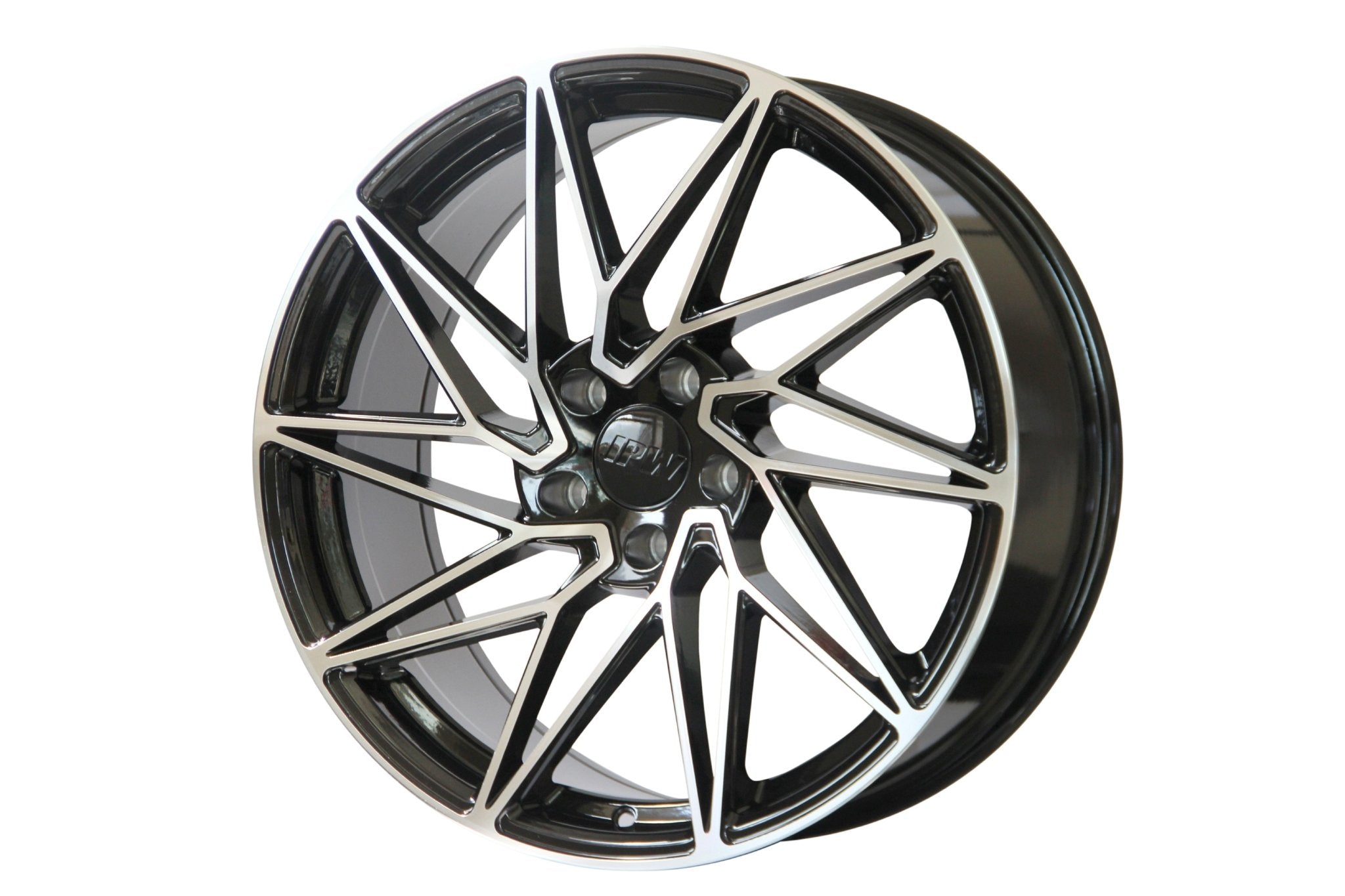 W1300 XH284 Black Machined Face 19x9.5 Et35 5x114.3 CB73.1 - Gun Hill Tire House (WTW - WHOLESALE TIRES & WHEELS)