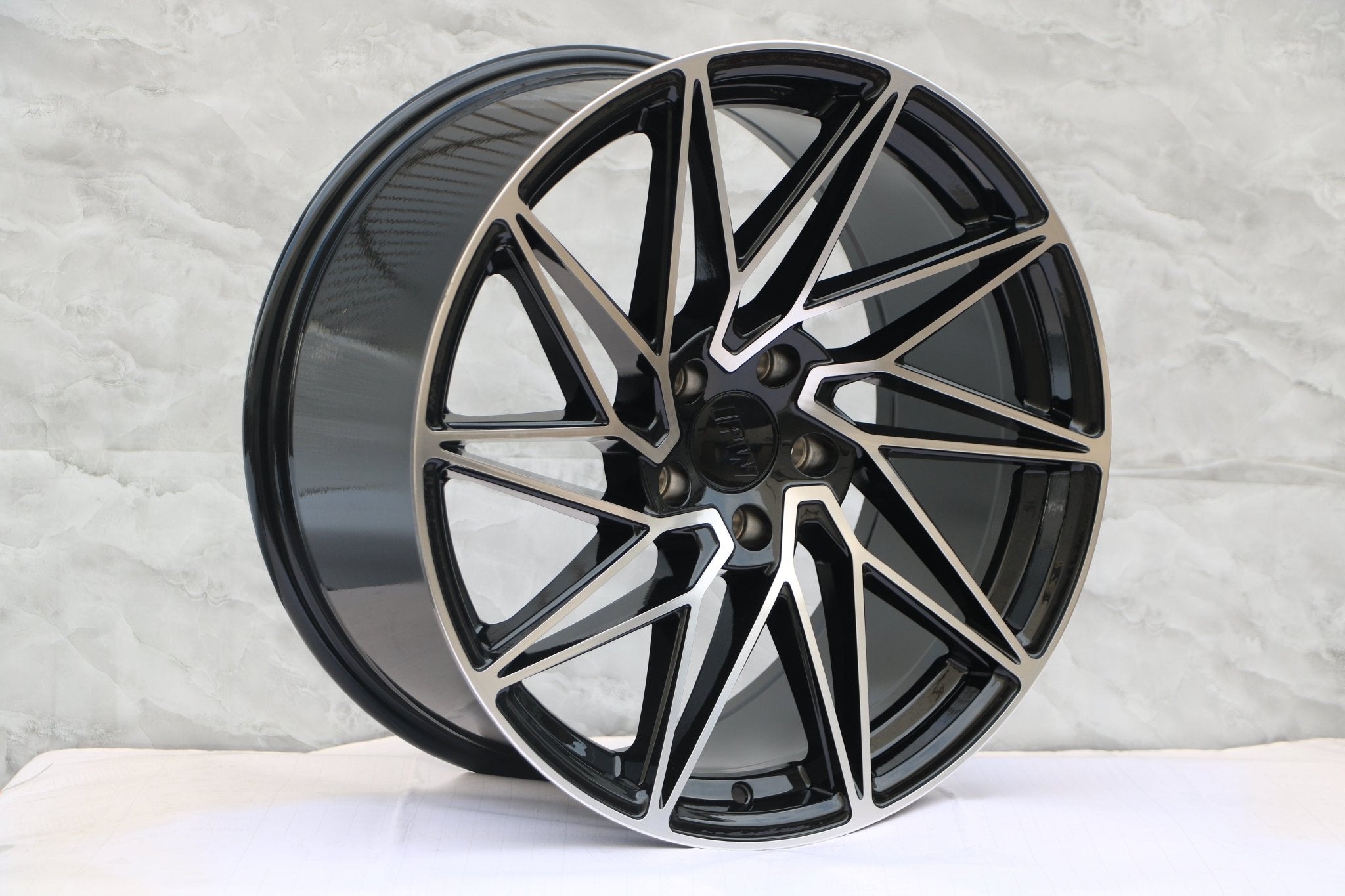 W1300 XH284 Black Machined Face 19x9.5 Et35 5x114.3 CB73.1 - Gun Hill Tire House (WTW - WHOLESALE TIRES & WHEELS)
