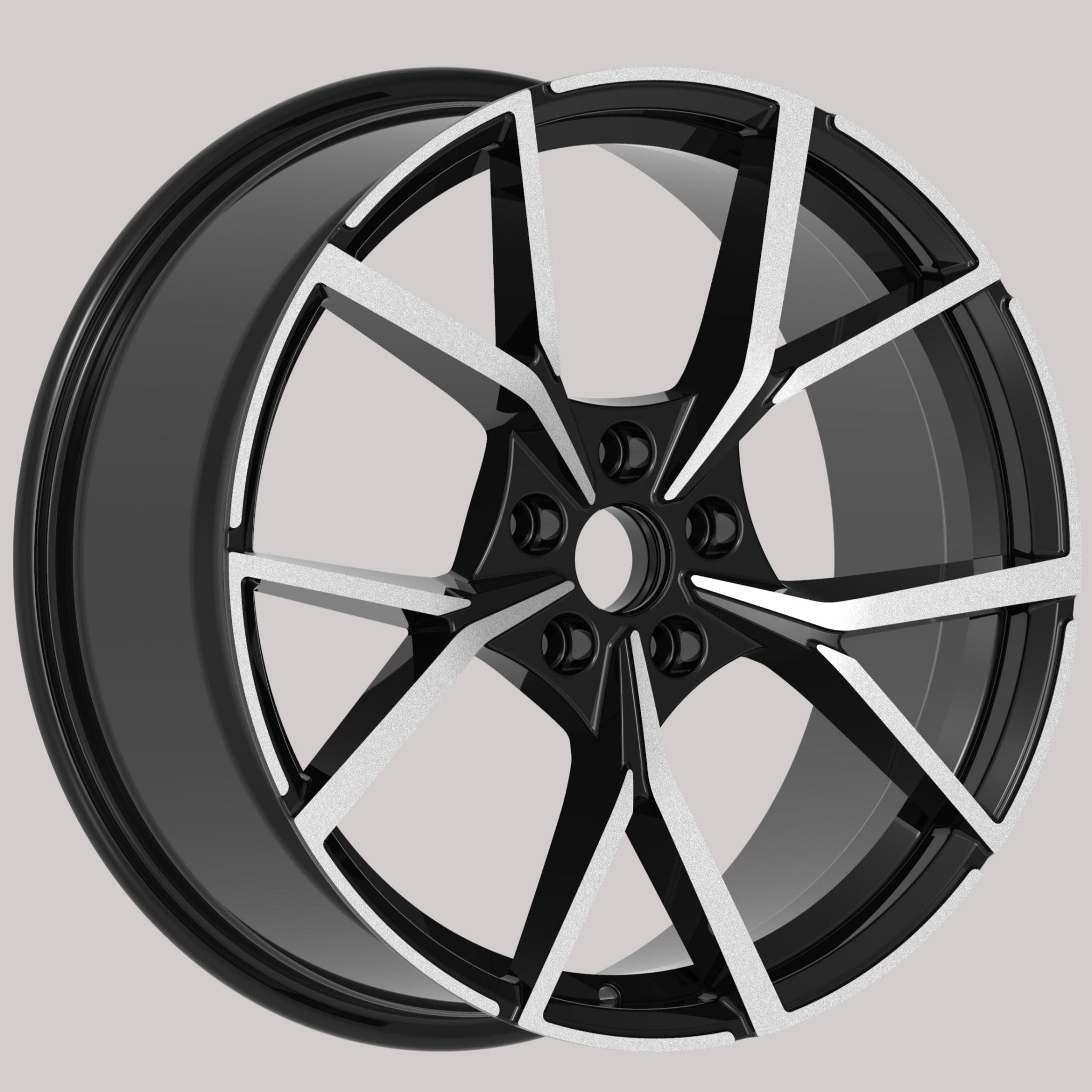 W1400 498 Black Machined Face 20x8.5 ET35 5x114.3 CB73.1 - Gun Hill Tire House (WTW - WHOLESALE TIRES & WHEELS)