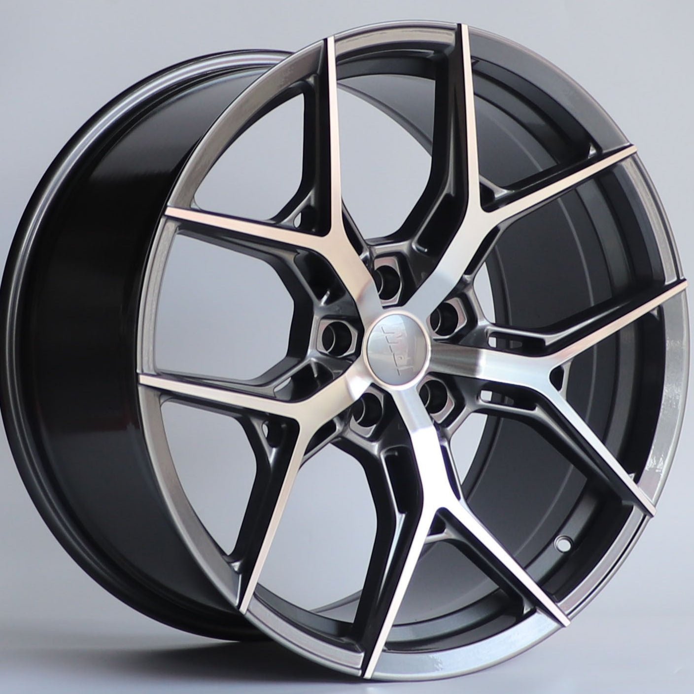 W1500 1696 Gunmetal Machined Face 20x8.5 ET35 5x112/114.3 CB73.1 - Gun Hill Tire House (WTW - WHOLESALE TIRES & WHEELS)