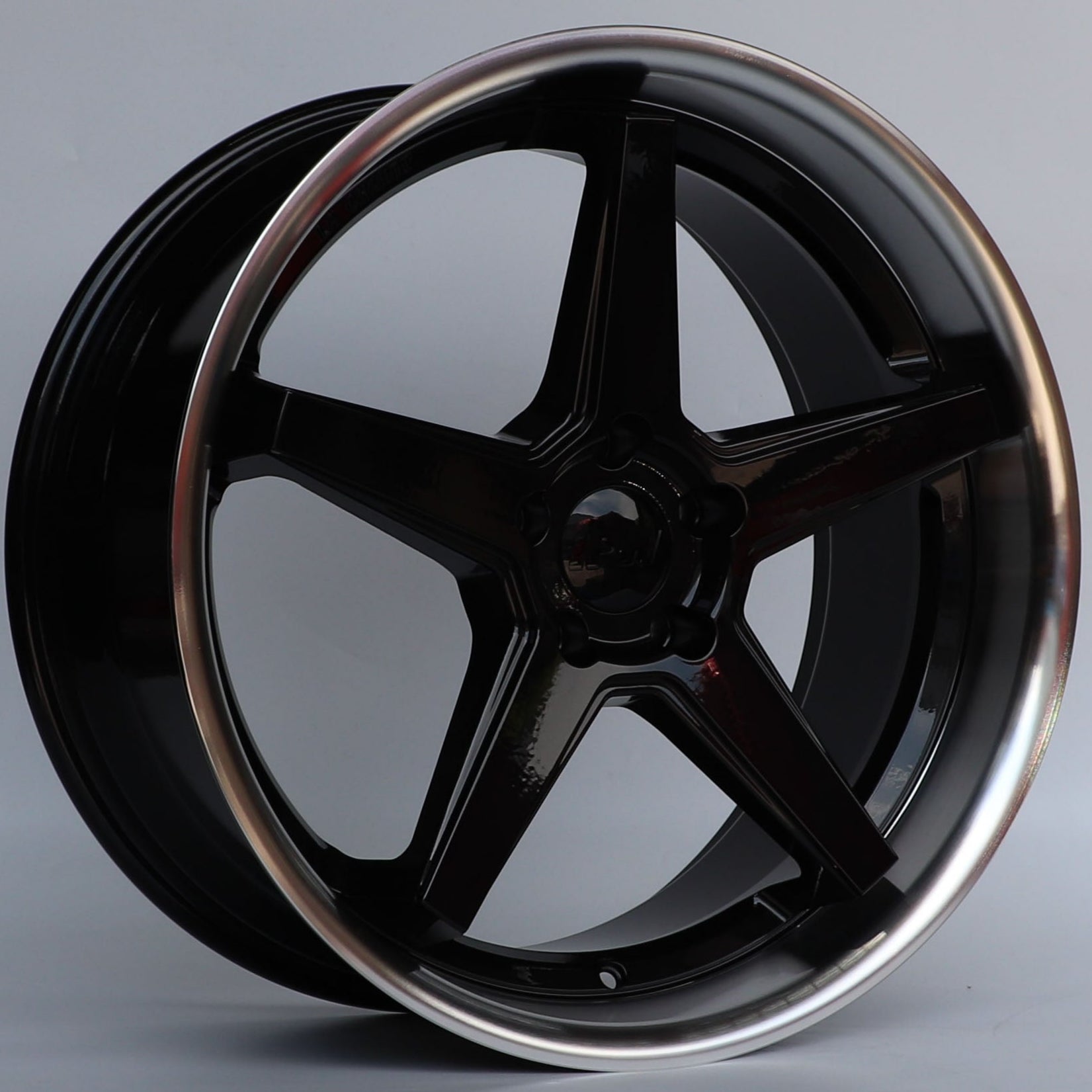 W1501 D1680 Black Machined Lip 20x9.0 ET35 5x112/114.3 CB73.1 - Gun Hill Tire House (WTW - WHOLESALE TIRES & WHEELS)