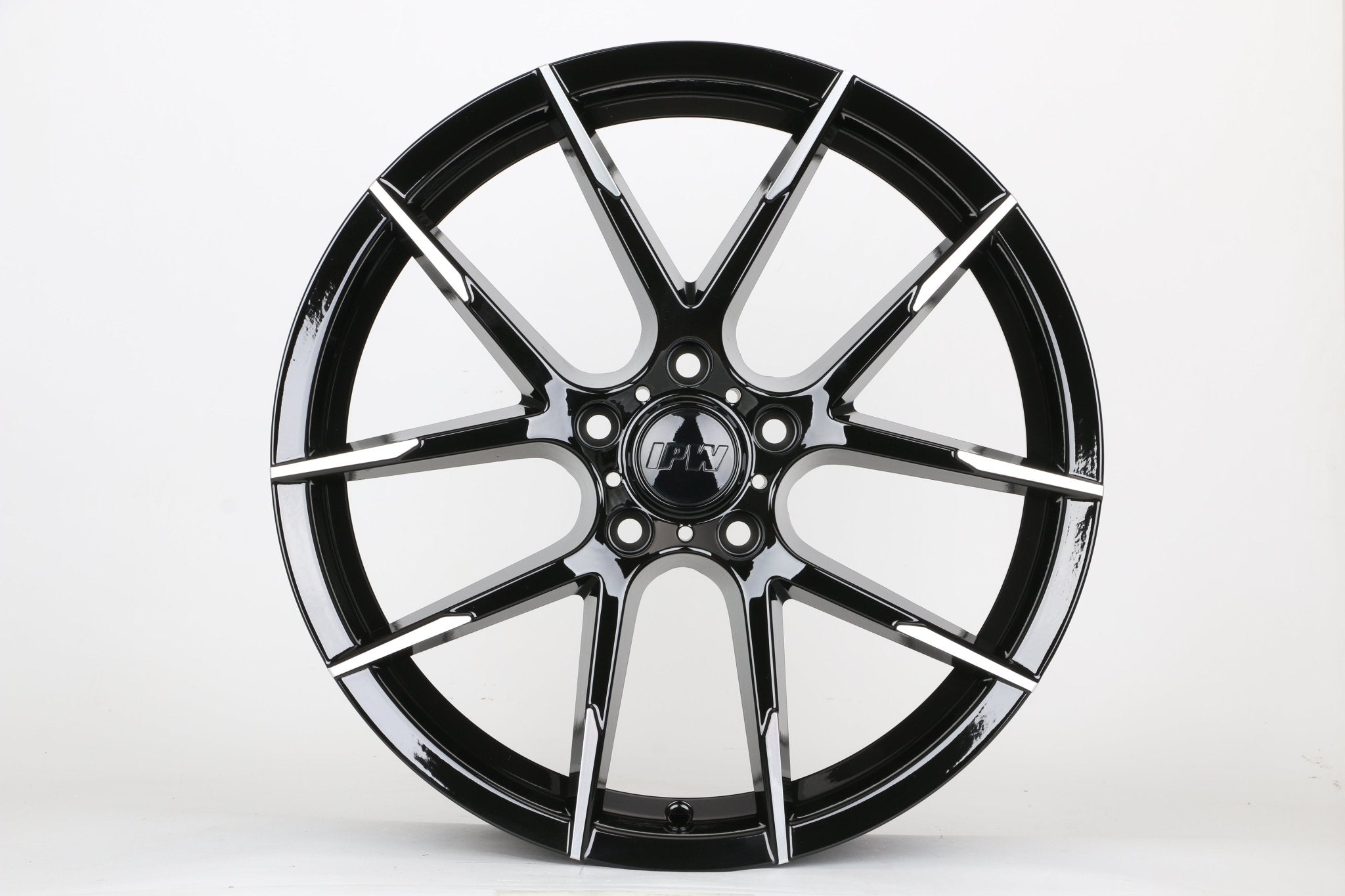 W1504 1641 Black Machined Face 18x8.5 ET35 5x114.3 CB73.1 - Gun Hill Tire House (WTW - WHOLESALE TIRES & WHEELS)