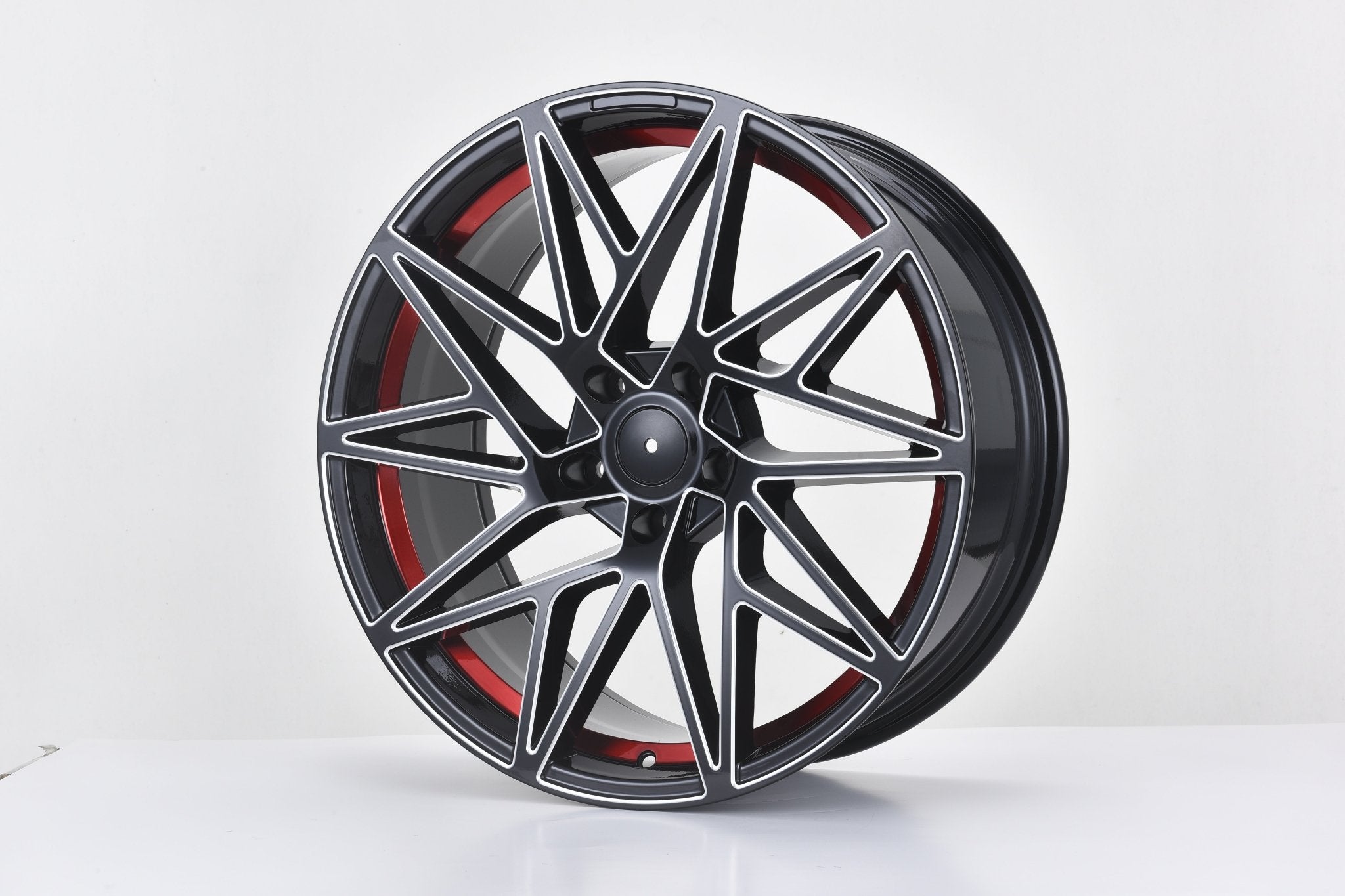 W1505 1632 Black Milled Red Window 20x8.5 ET35 5x114.3 CB73.1 - Gun Hill Tire House (WTW - WHOLESALE TIRES & WHEELS)