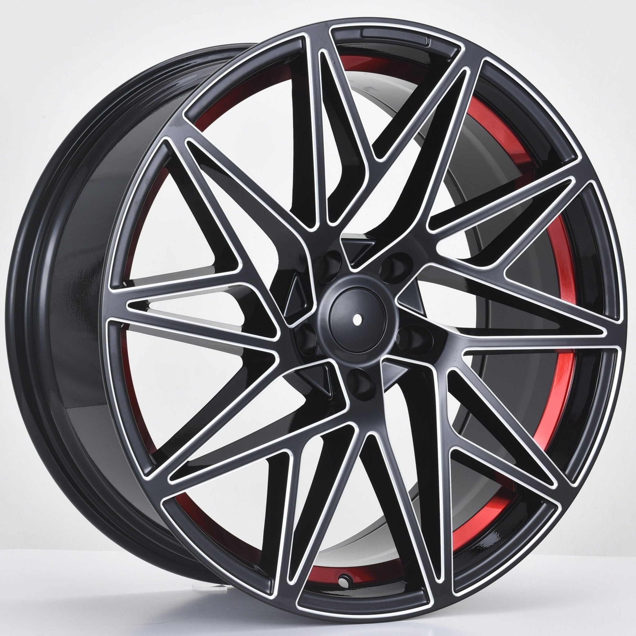 W1505 1632 Black Milled Red Window 20x8.5 ET35 5x114.3 CB73.1 - Gun Hill Tire House (WTW - WHOLESALE TIRES & WHEELS)