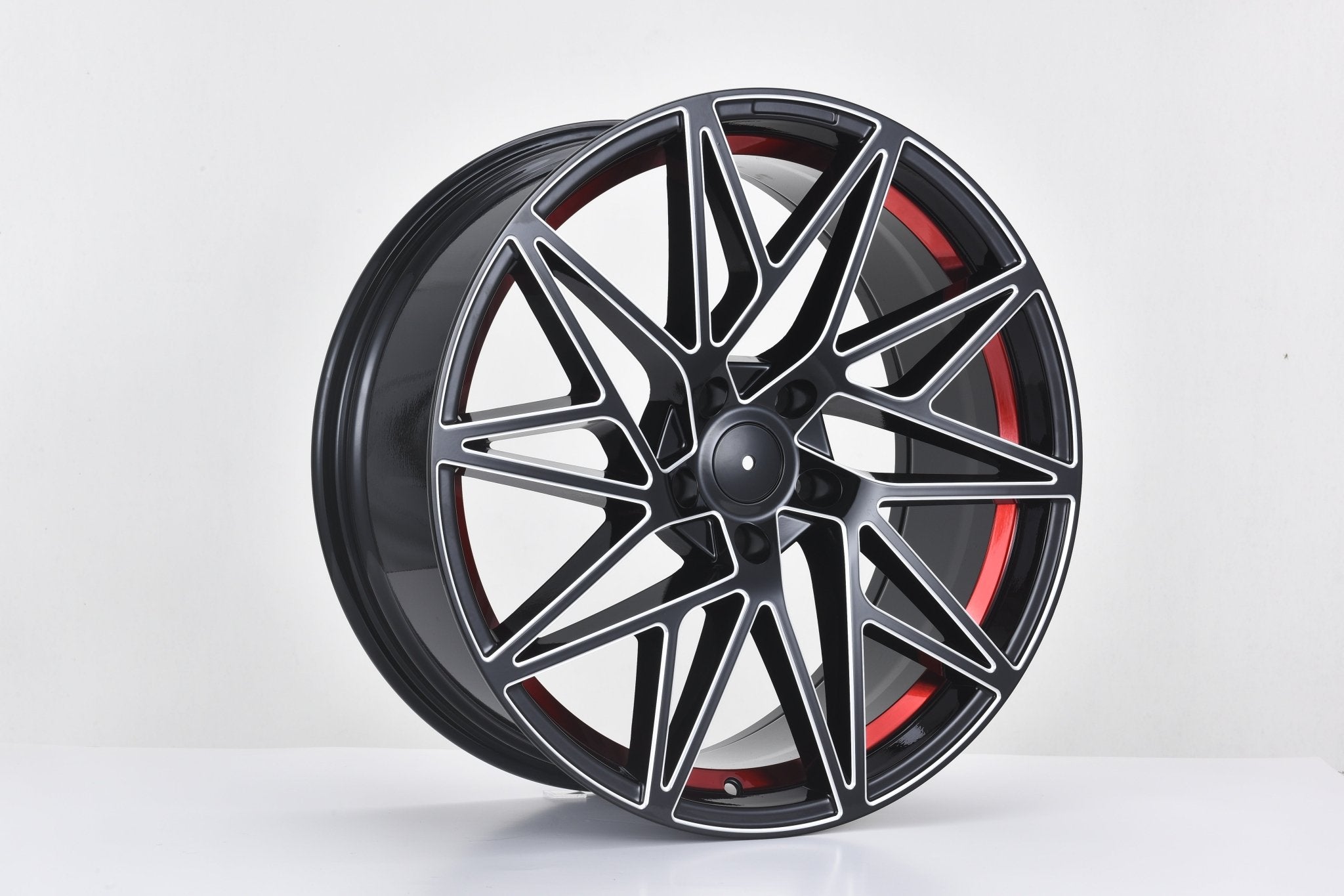 W1505 1632 Black Milled Red Window 20x8.5 ET35 5x114.3 CB73.1 - Gun Hill Tire House (WTW - WHOLESALE TIRES & WHEELS)