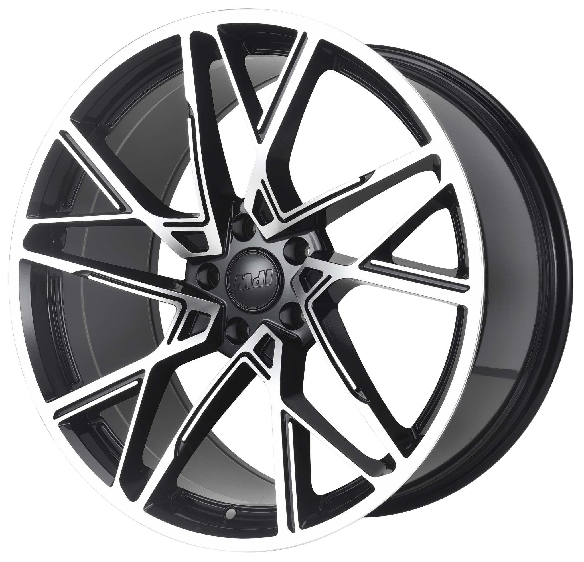 W1507 1463 Black Machined Face 20x8.5 Et35 5x114.3 CB73.1 - Gun Hill Tire House (WTW - WHOLESALE TIRES & WHEELS)