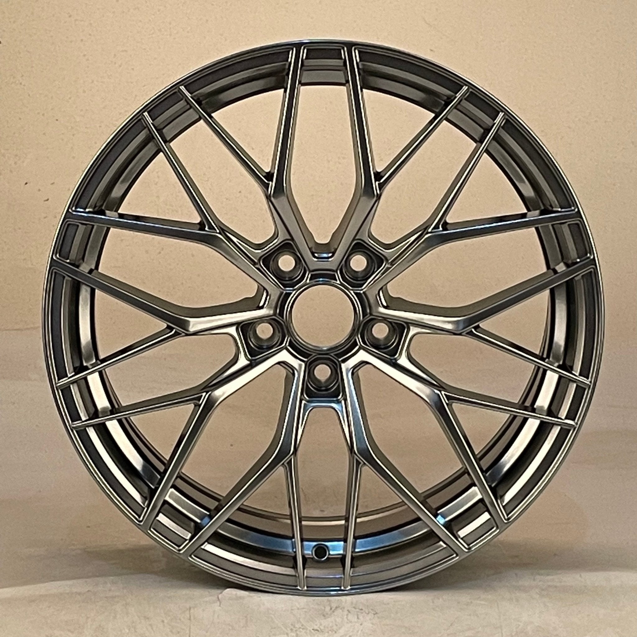 W1513 IVF - 004 Flow Forged Hyper Black 18x8.0 ET35 5x114.3 CB73.1 - Gun Hill Tire House (WTW - WHOLESALE TIRES & WHEELS)