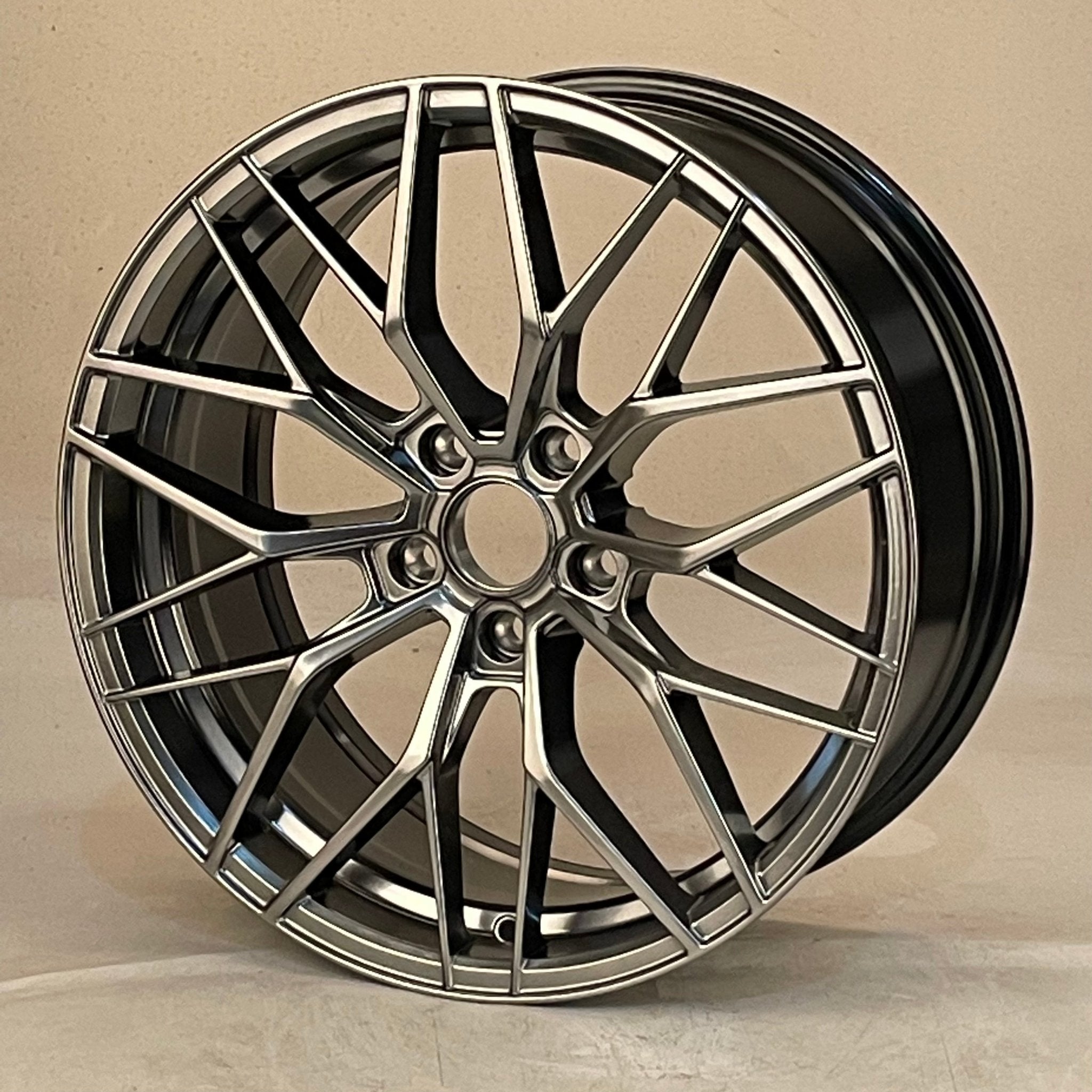 W1513 IVF - 004 Flow Forged Hyper Black 18x8.0 ET35 5x114.3 CB73.1 - Gun Hill Tire House (WTW - WHOLESALE TIRES & WHEELS)