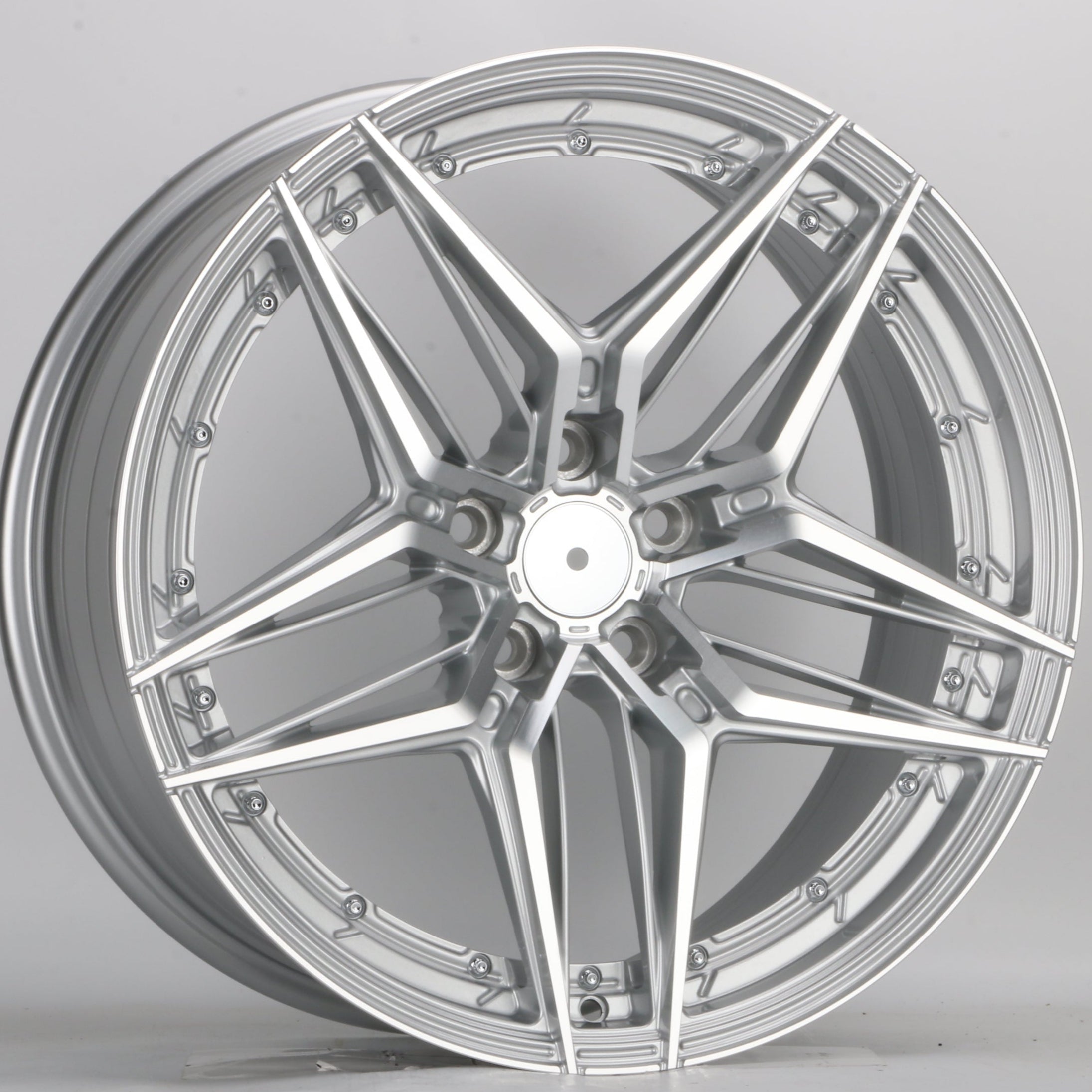 W1515 IVF - 007 Silver Machined Face 19x8.5 ET35 5x114.3 CB73.1 - Gun Hill Tire House (WTW - WHOLESALE TIRES & WHEELS)