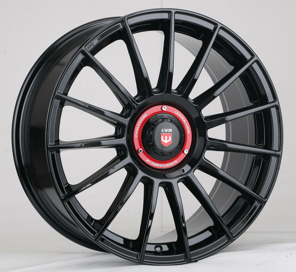 W1544 IVF - 257 Gloss Black 18x8.0 ET35 5x112 /114.3 CB73.1 - Gun Hill Tire House (WTW - WHOLESALE TIRES & WHEELS)