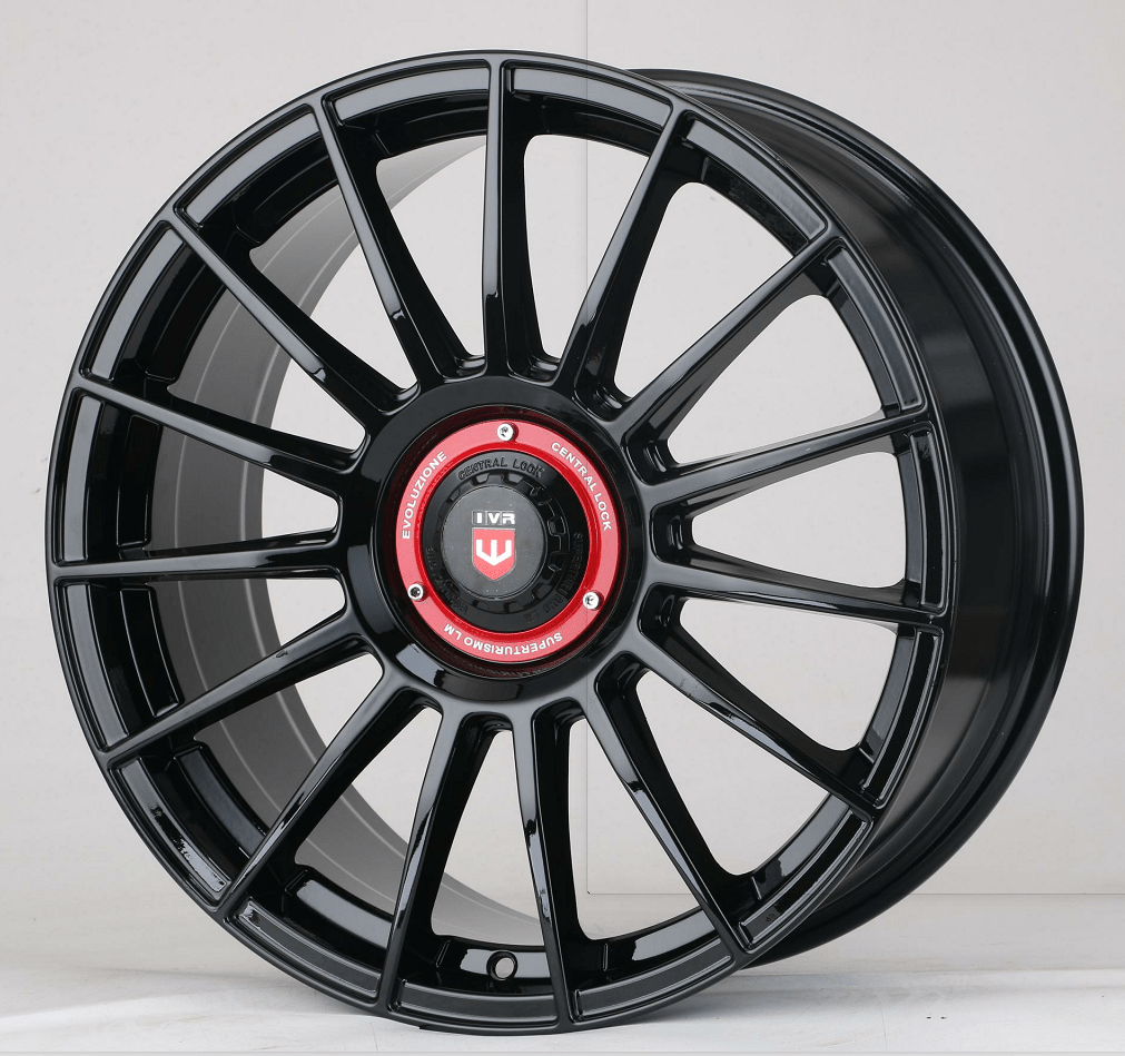 W1544 IVF - 257 Gloss Black 18x8.0 ET35 5x112 /114.3 CB73.1 - Gun Hill Tire House (WTW - WHOLESALE TIRES & WHEELS)