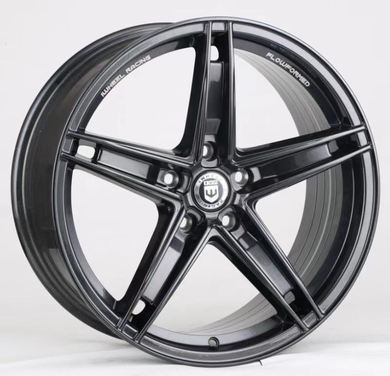 W1546 IVF - 411 Gloss Black 18x8.0 ET35 5x114.3 CB73.1 - Gun Hill Tire House (WTW - WHOLESALE TIRES & WHEELS)