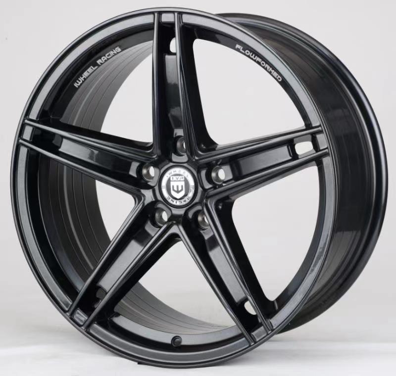 W1546 IVF - 411 Gloss Black 18x8.0 ET35 5x114.3 CB73.1 - Gun Hill Tire House (WTW - WHOLESALE TIRES & WHEELS)