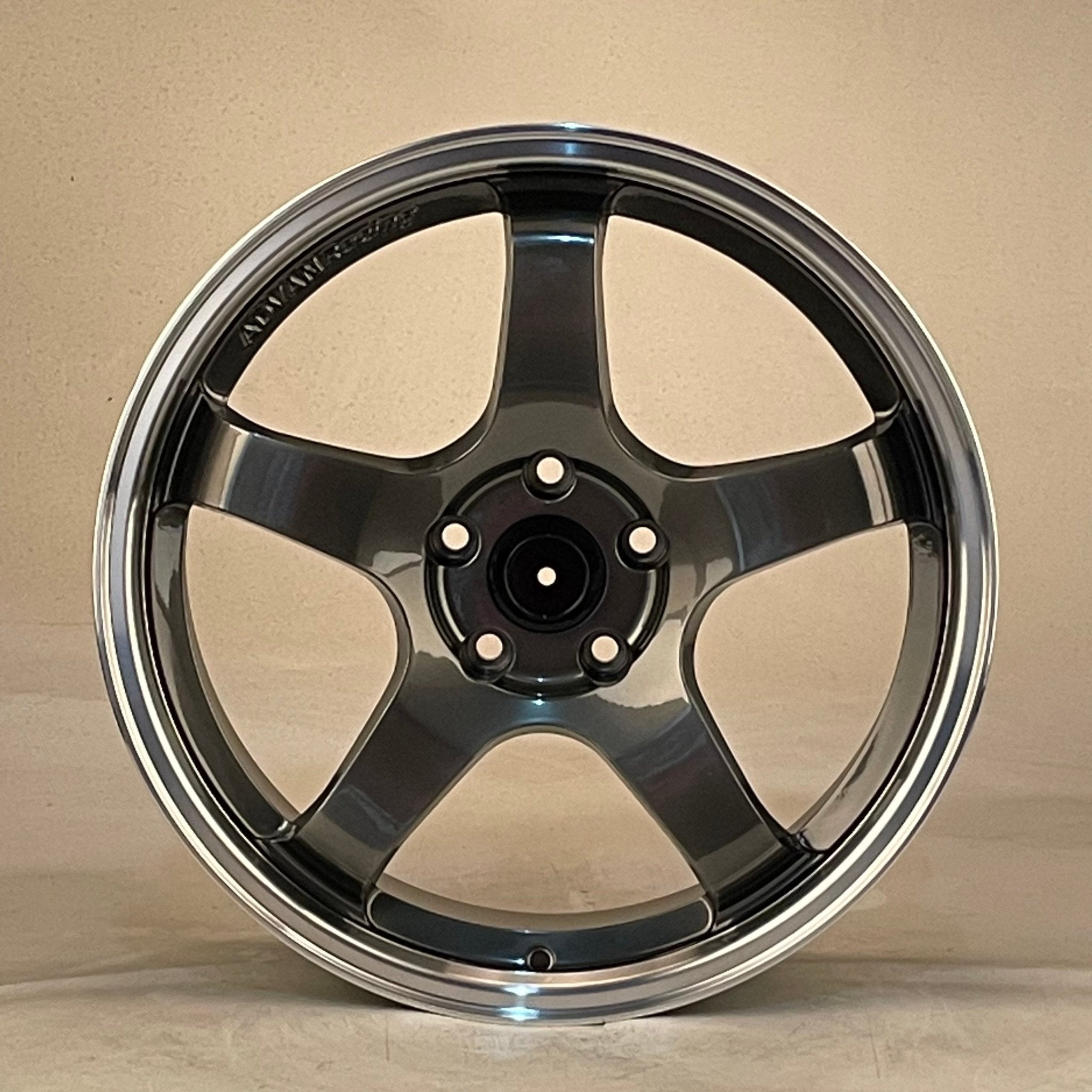 W1547 IVF - 698 Hyper Black Machined Lip 19x8.5 ET35 5x114.3 CB73.1 - Gun Hill Tire House (WTW - WHOLESALE TIRES & WHEELS)