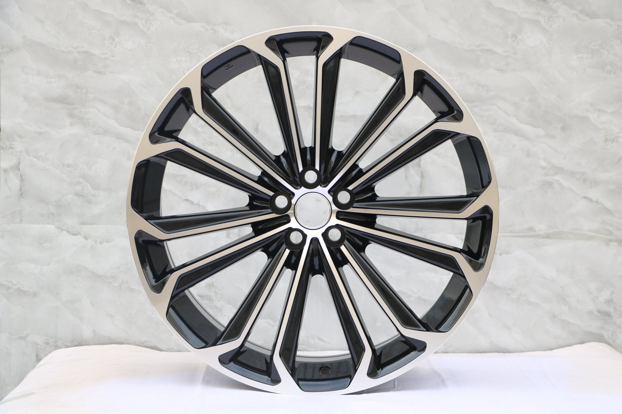 W221 1468 Black Machined Face 17x7.0 ET39 5x100 CB54.1 <<1:1>> - Gun Hill Tire House (WTW - WHOLESALE TIRES & WHEELS)