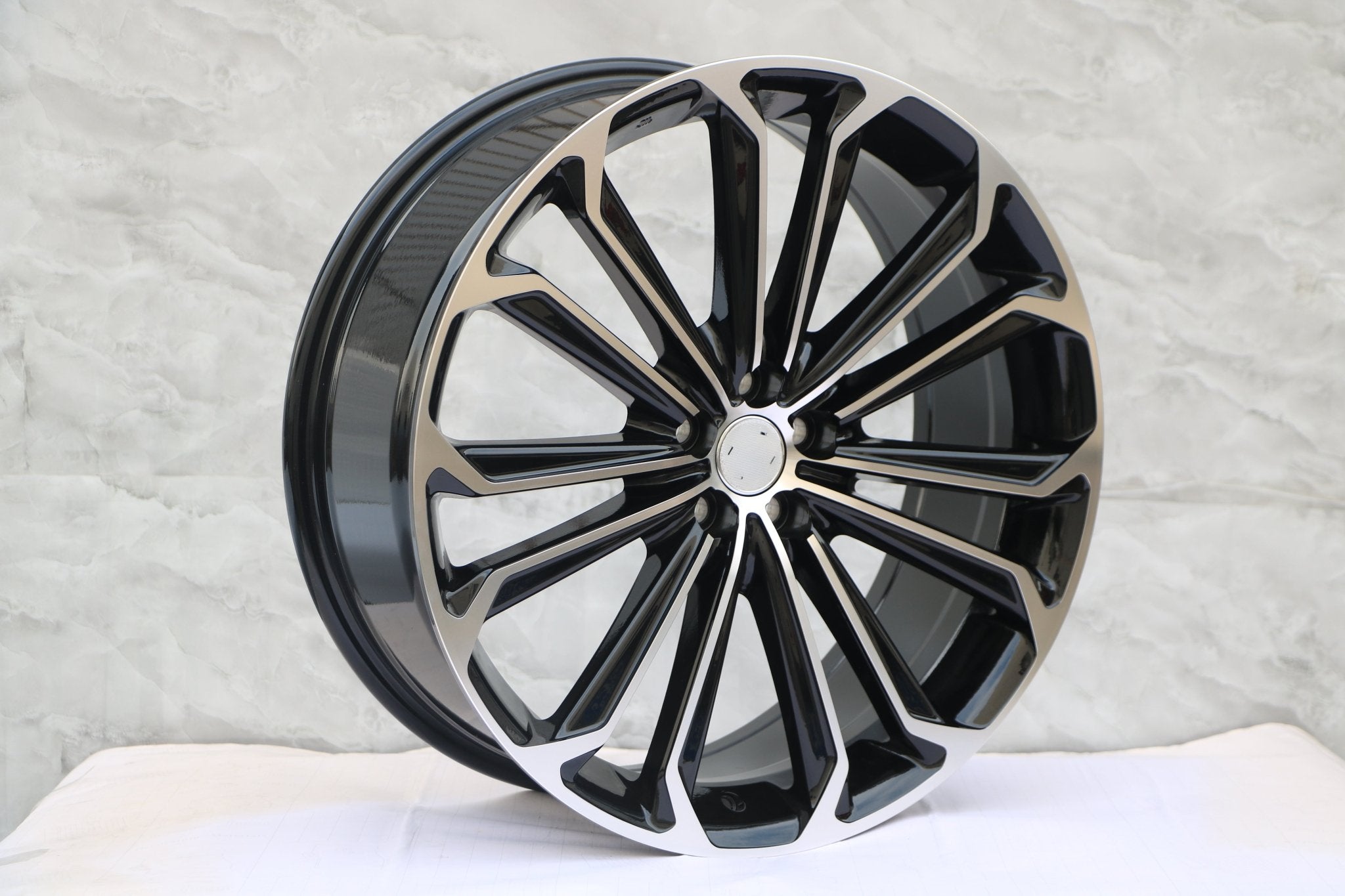 W221 1468 Black Machined Face 17x7.0 ET39 5x100 CB54.1 <<1:1>> - Gun Hill Tire House (WTW - WHOLESALE TIRES & WHEELS)
