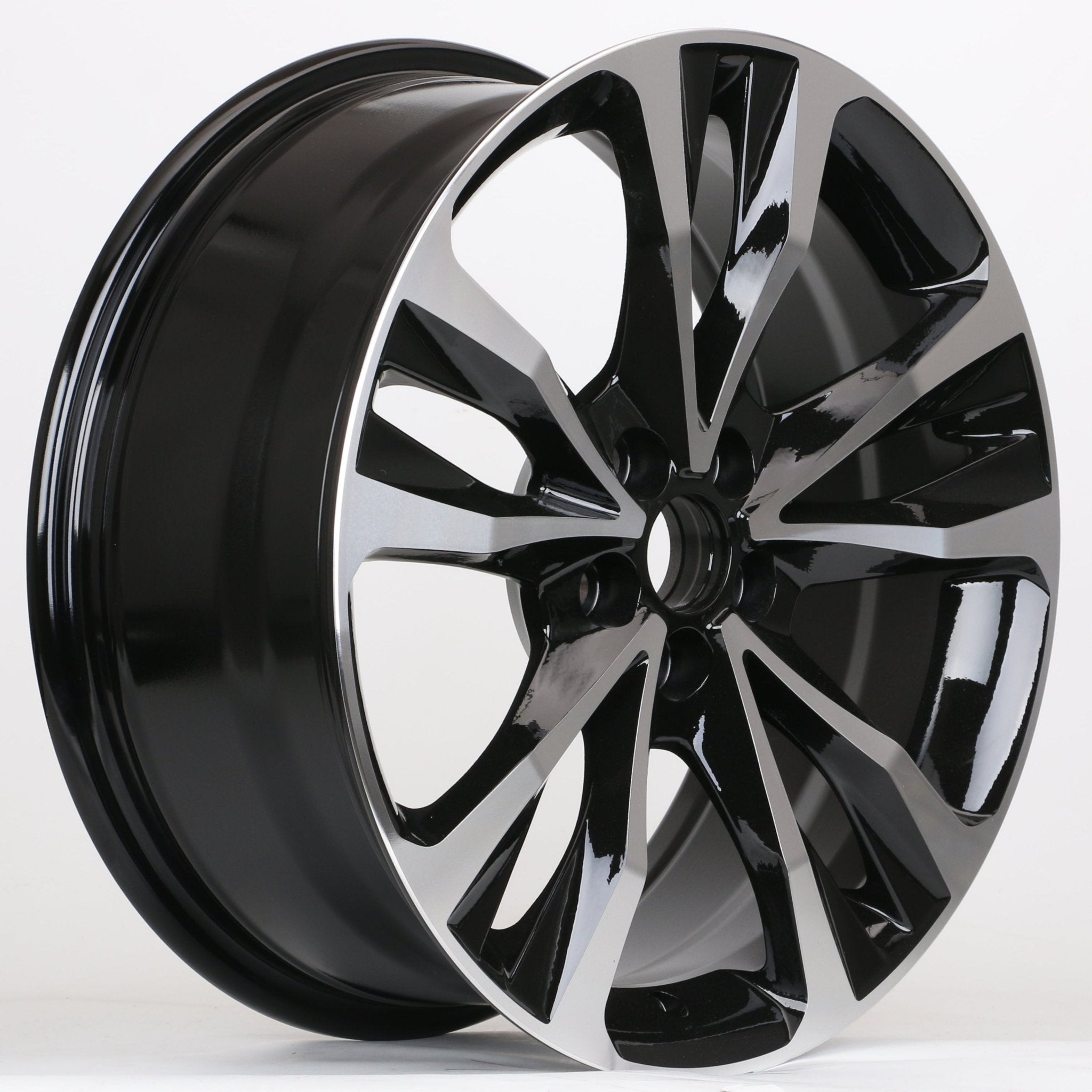 W232 177116 Black Machined Face 17x7 ET40 5x100 CB54.1 - Gun Hill Tire House (WTW - WHOLESALE TIRES & WHEELS)