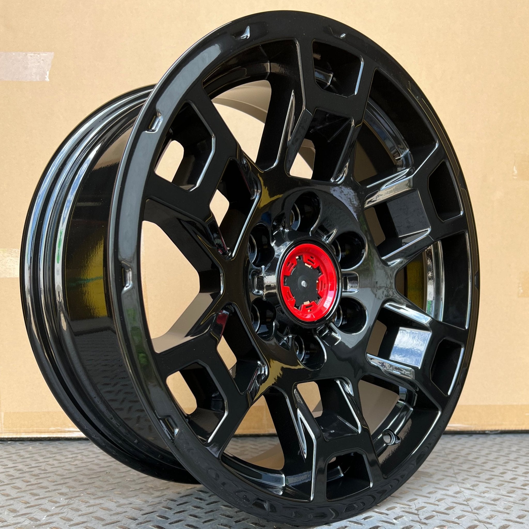 W260 D1664 Gloss Black 17*7.0 ET4 6x139.7 CB106.1 C1664 - B - Gun Hill Tire House (WTW - WHOLESALE TIRES & WHEELS)