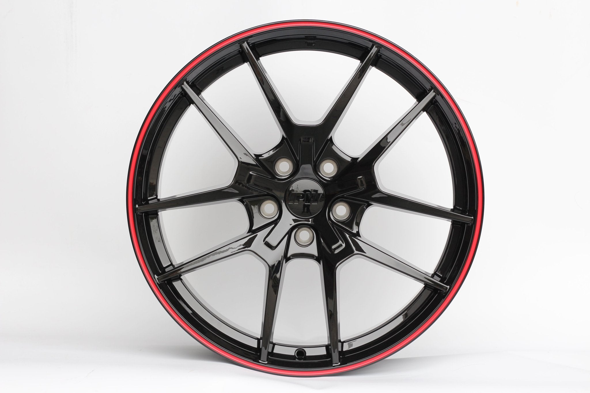 W301 Flow Forged XY31 Gloss Black Red Lip 19x8.5 ET35 5x114.3 CB73.1 23lbs - Gun Hill Tire House (WTW - WHOLESALE TIRES & WHEELS)