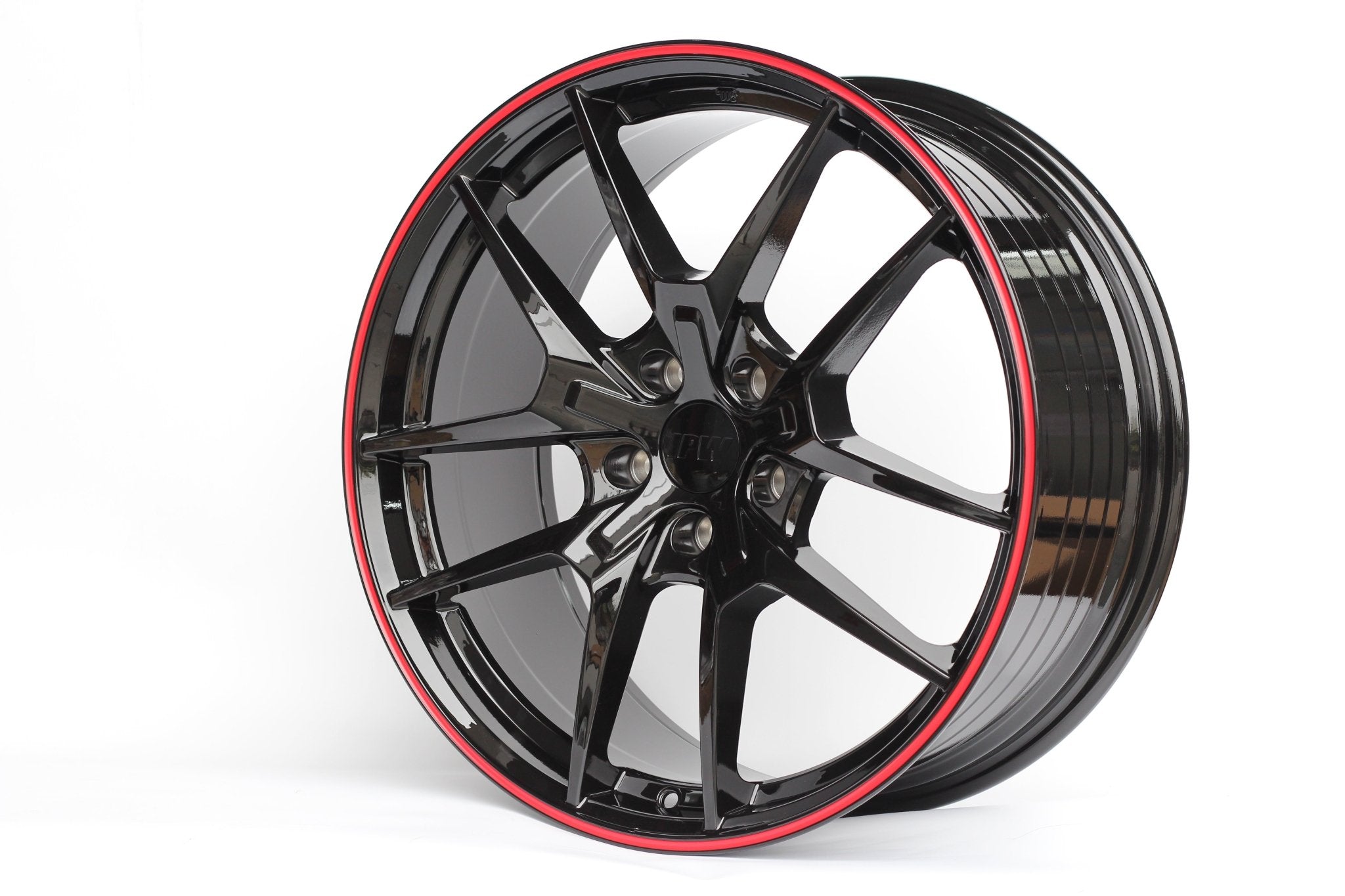 W301 Flow Forged XY31 Gloss Black Red Lip 19x8.5 ET35 5x114.3 CB73.1 23lbs - Gun Hill Tire House (WTW - WHOLESALE TIRES & WHEELS)