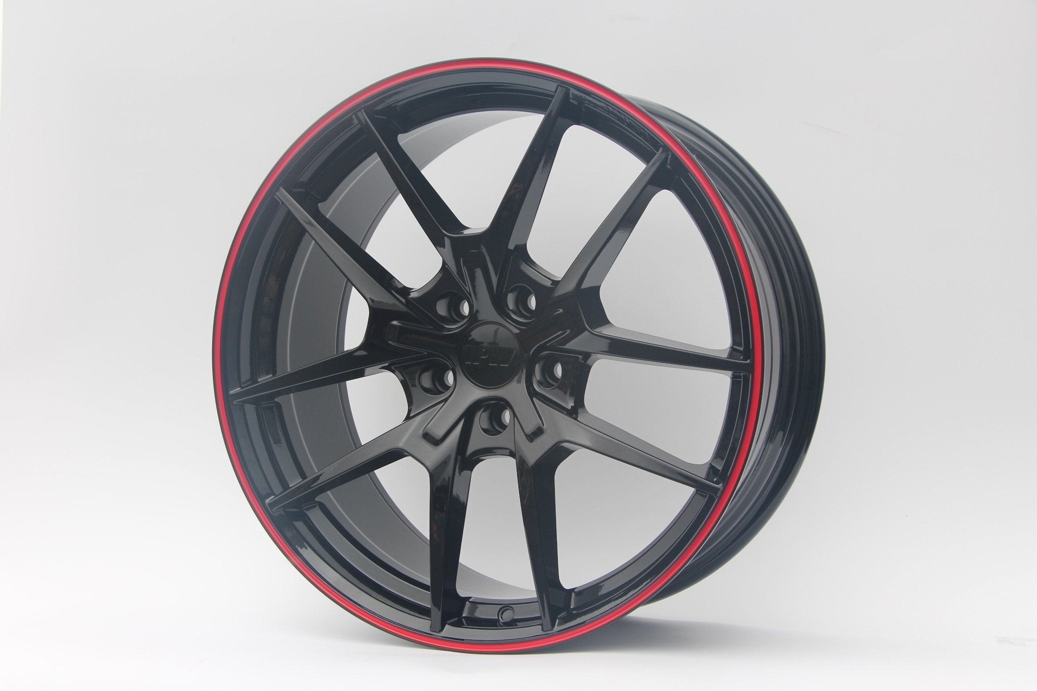 W301 XY31 Gloss Black Red Lip 18x8.5 ET35 5x114.3 CB73.1 Flow Forged 20LBS - Gun Hill Tire House (WTW - WHOLESALE TIRES & WHEELS)