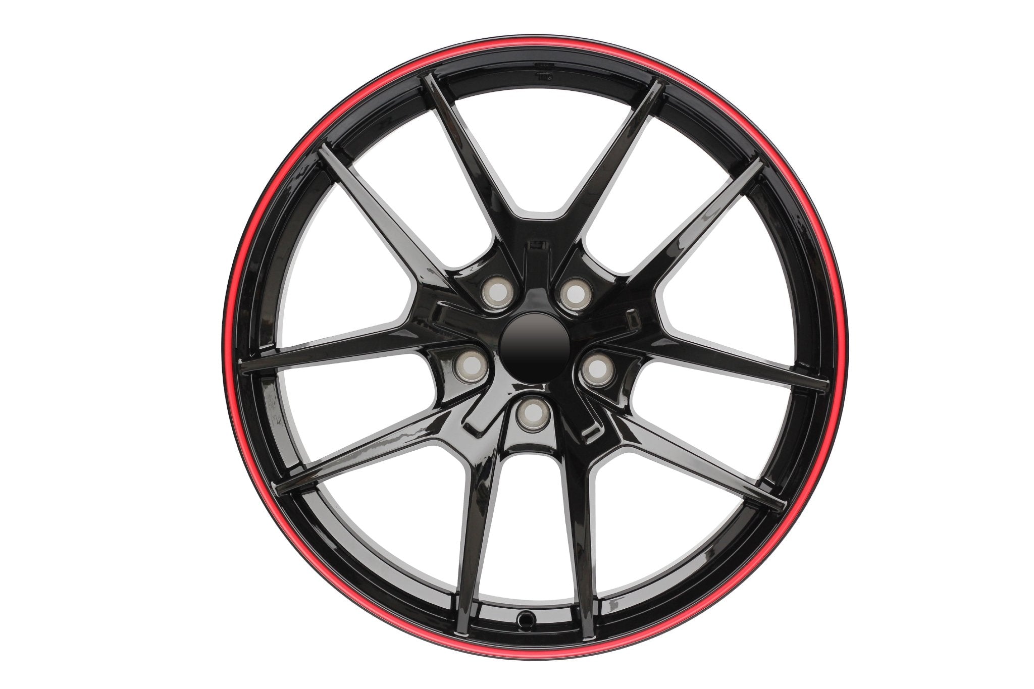 W301 Flow Forged XY31 Gloss Black Red Lip 19x8.5 ET35 5x114.3 CB73.1 23lbs - Gun Hill Tire House (WTW - WHOLESALE TIRES & WHEELS)