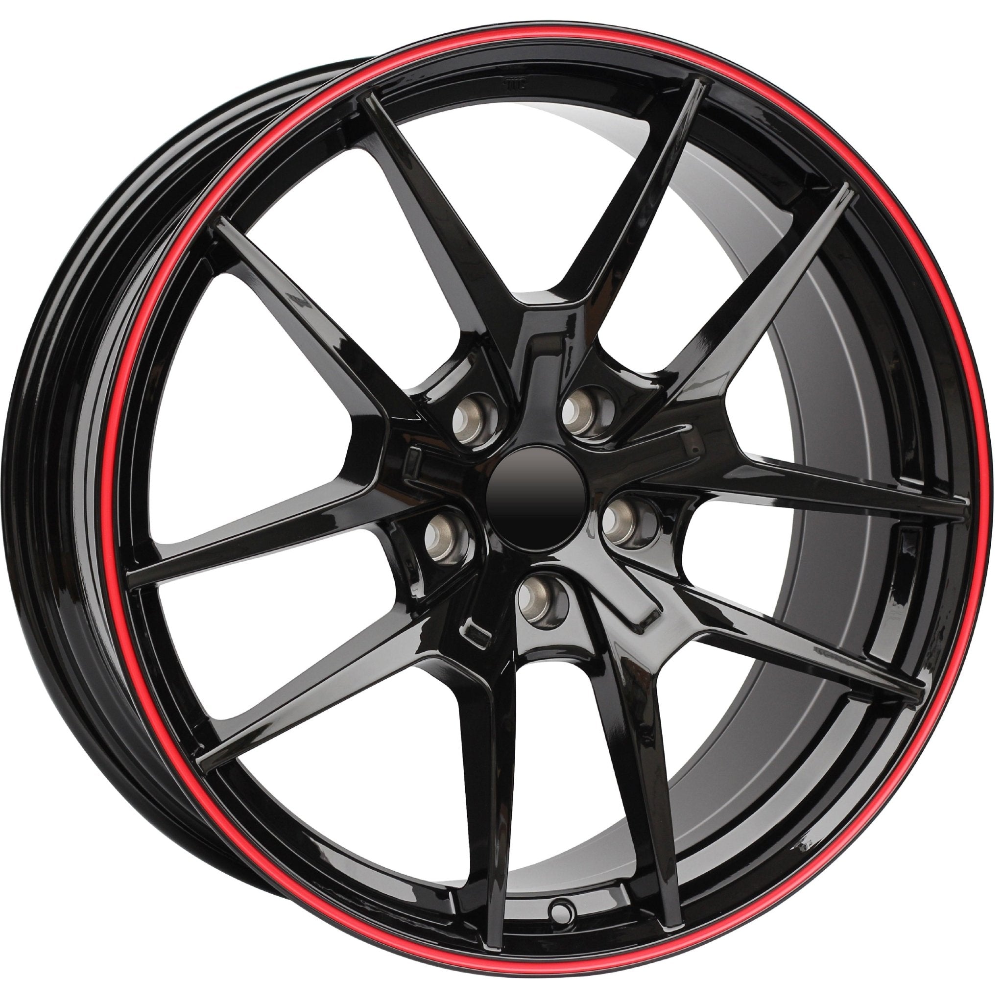 W301 Flow Forged XY31 Gloss Black Red Lip 19x8.5 ET35 5x114.3 CB73.1 23lbs - Gun Hill Tire House (WTW - WHOLESALE TIRES & WHEELS)