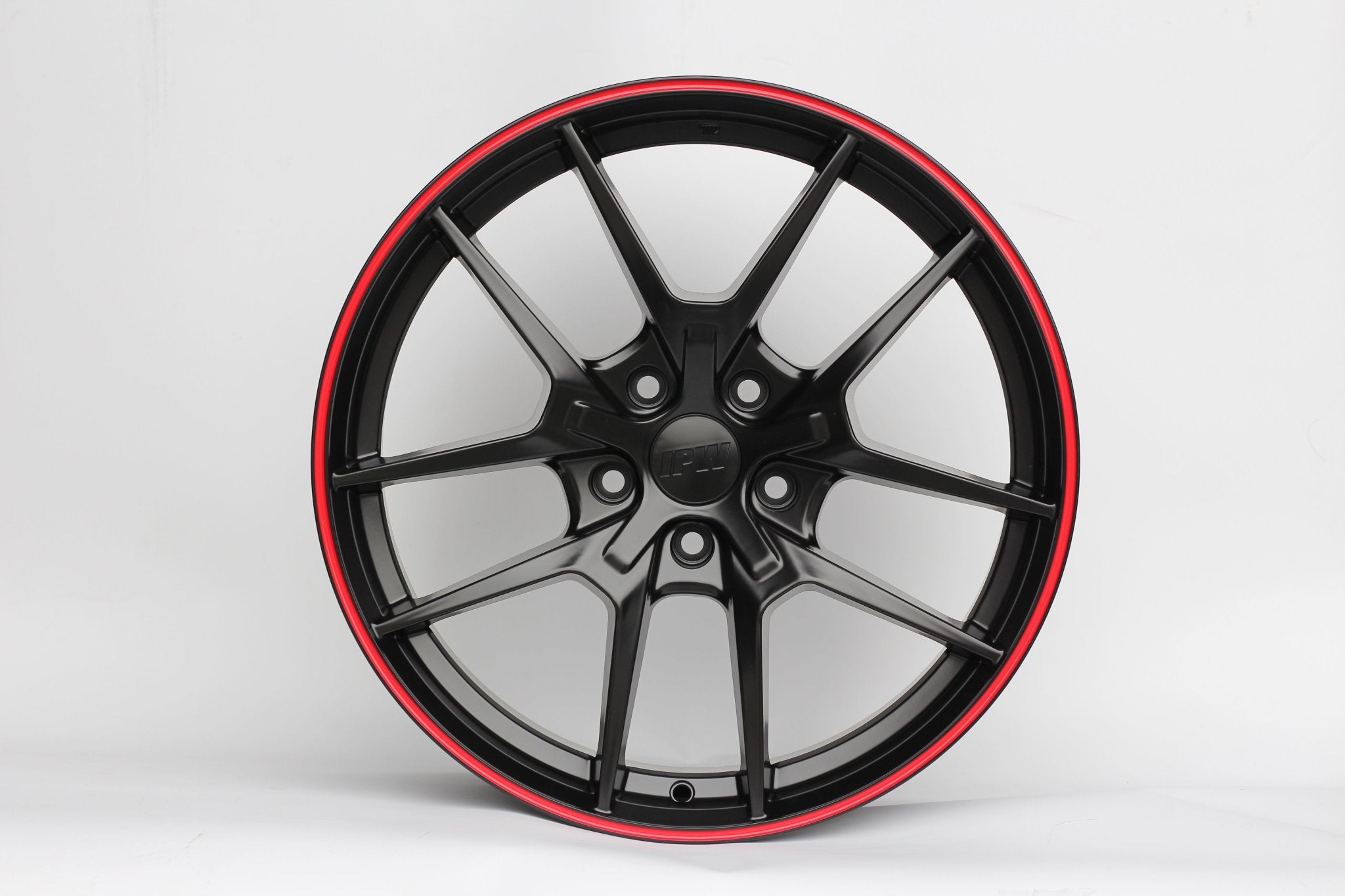 W301 Flow Forged XY31 Satin Black Red Lip 18x8.5 ET35 5x114.3 CB73.1 - Gun Hill Tire House (WTW - WHOLESALE TIRES & WHEELS)