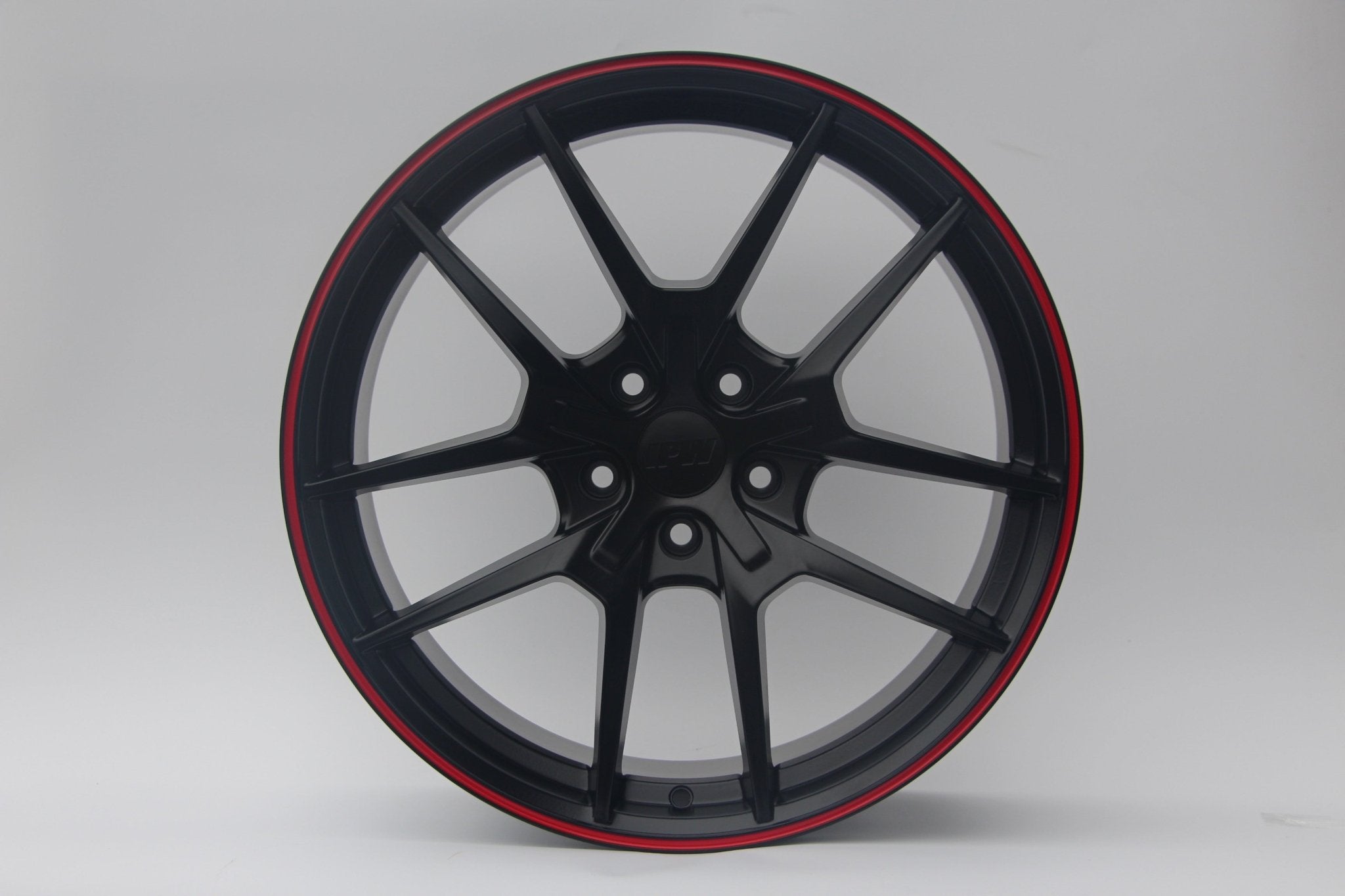 W301 Flow Forged XY31 Satin Black Red Lip 19x8.5 ET35 5x114.3 CB73.1 - Gun Hill Tire House (WTW - WHOLESALE TIRES & WHEELS)