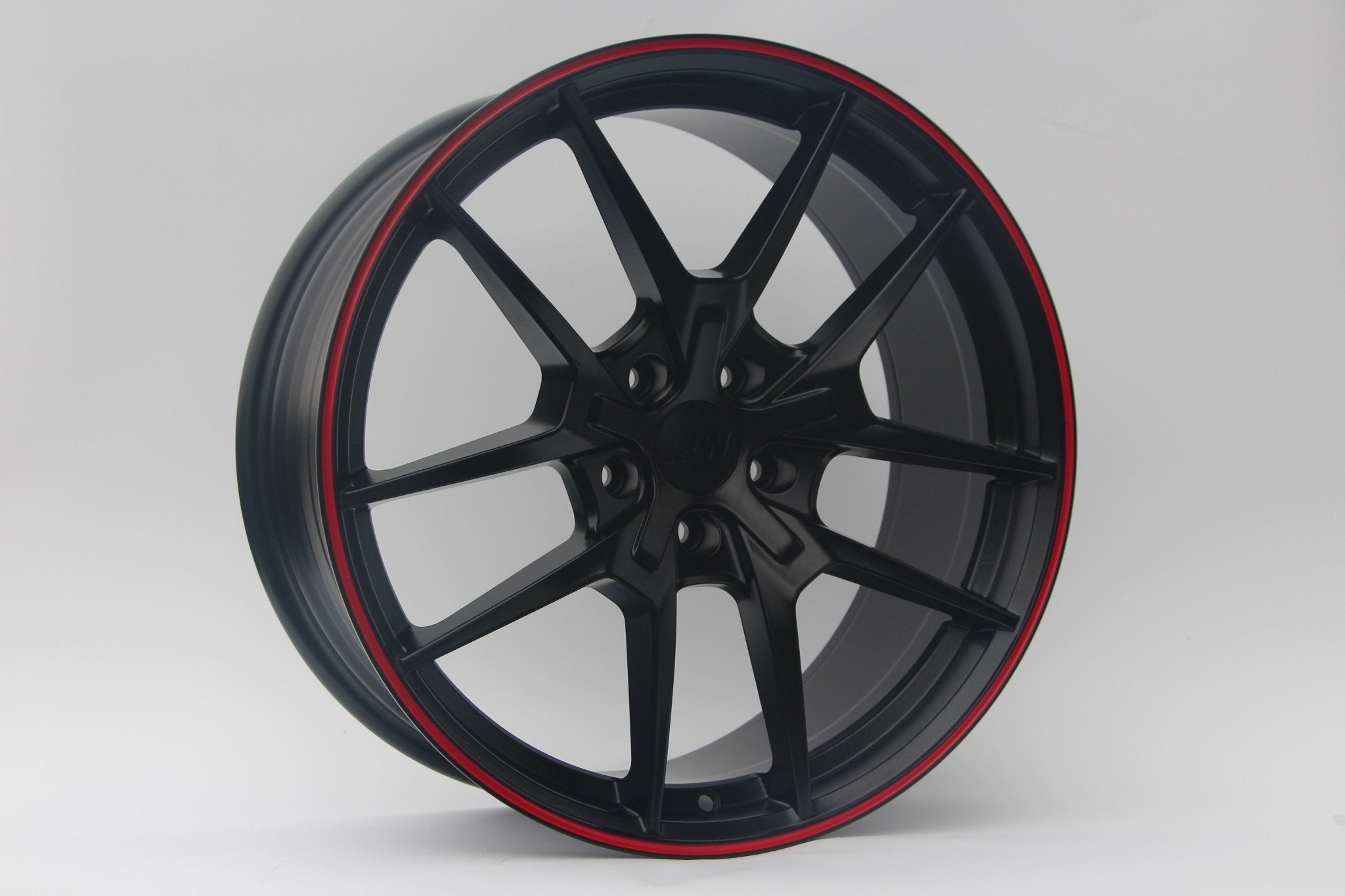 W301 Flow Forged XY31 Satin Black Red Lip 18x8.5 ET35 5x114.3 CB73.1 - Gun Hill Tire House (WTW - WHOLESALE TIRES & WHEELS)