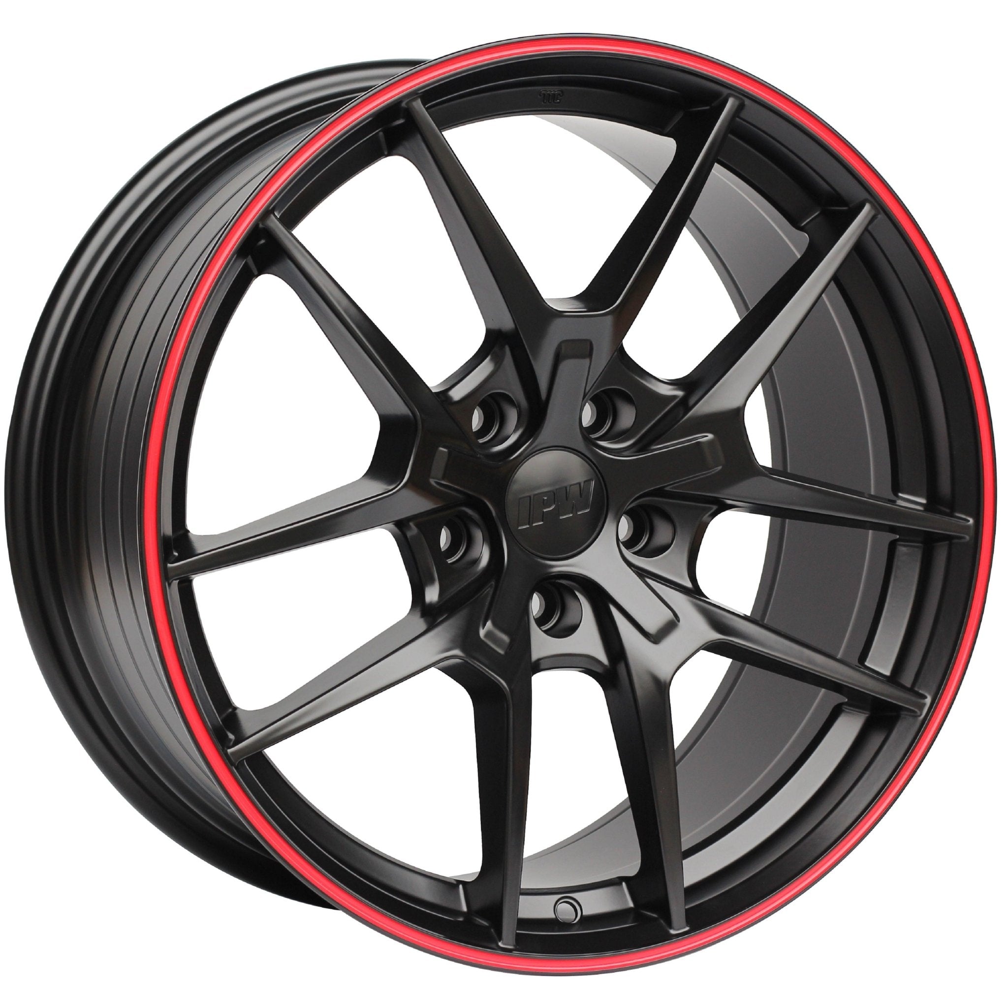 W301 Flow Forged XY31 Satin Black Red Lip 18x8.5 ET35 5x114.3 CB73.1 - Gun Hill Tire House (WTW - WHOLESALE TIRES & WHEELS)