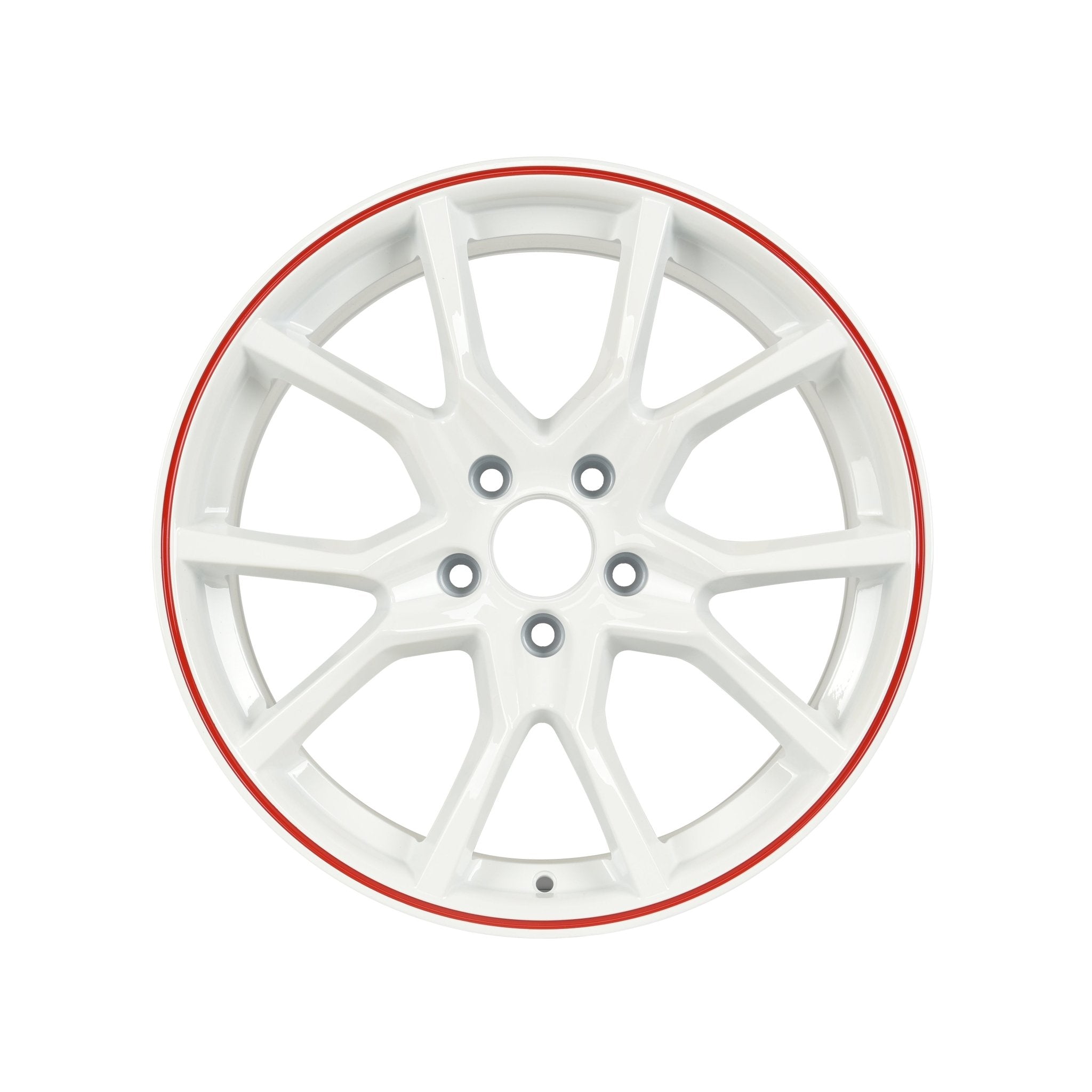 W314 1418 White Red Lip 18x8.0 ET41 5x114.3 CB73.1 - Gun Hill Tire House (WTW - WHOLESALE TIRES & WHEELS)