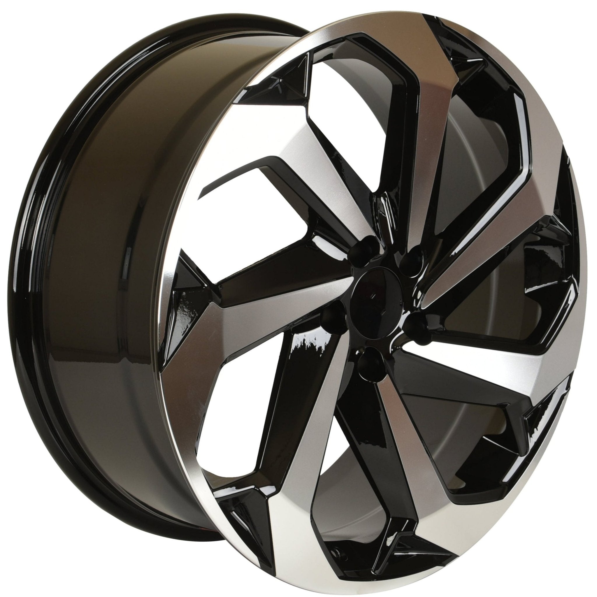 W316 Black Machined Face 22x8.0 ET40 5x100 CB73.1 - Gun Hill Tire House (WTW - WHOLESALE TIRES & WHEELS)